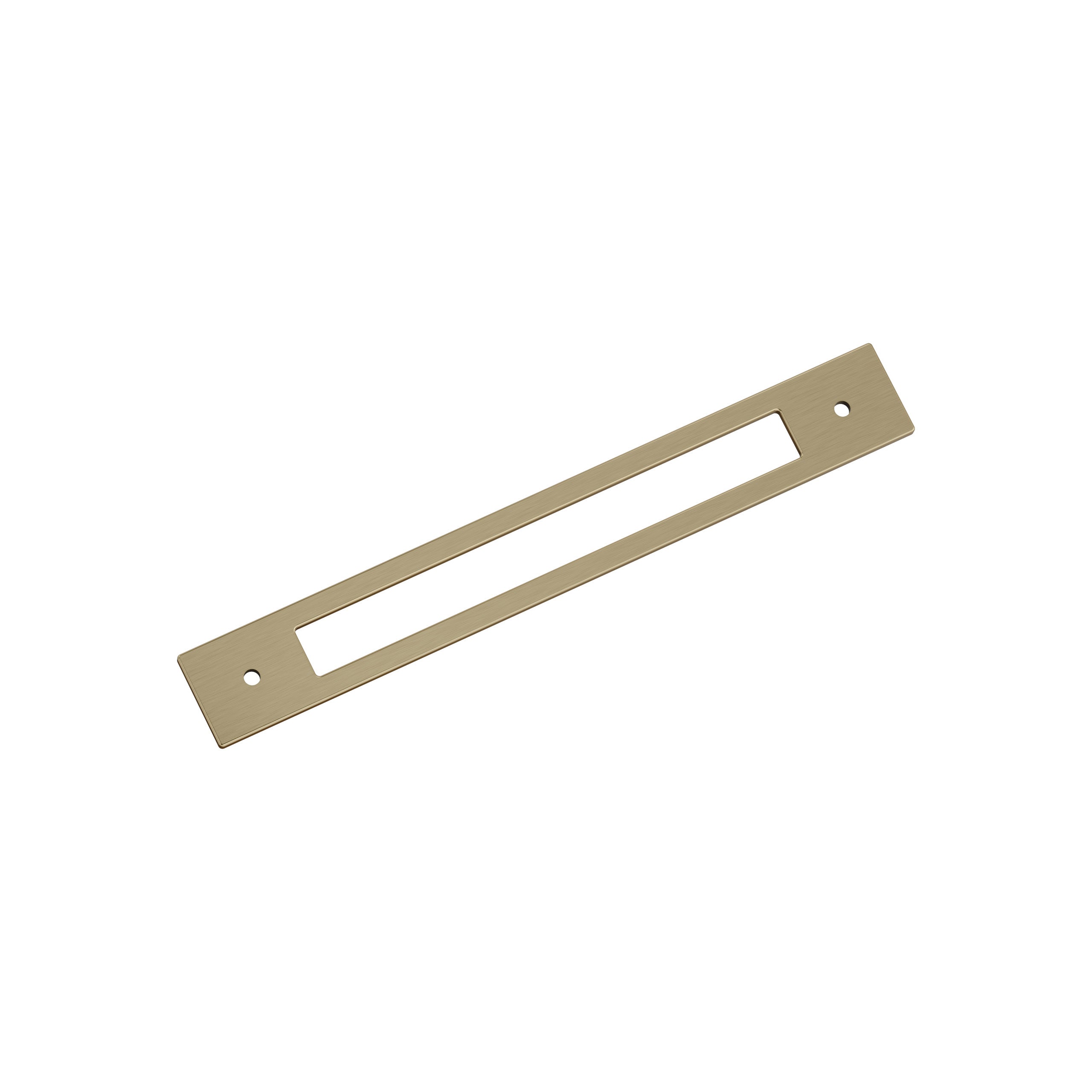 Medora 7-9/16 inch (192mm) Center-to-Center Rectangle Golden Champagne Cabinet Pull Backplate