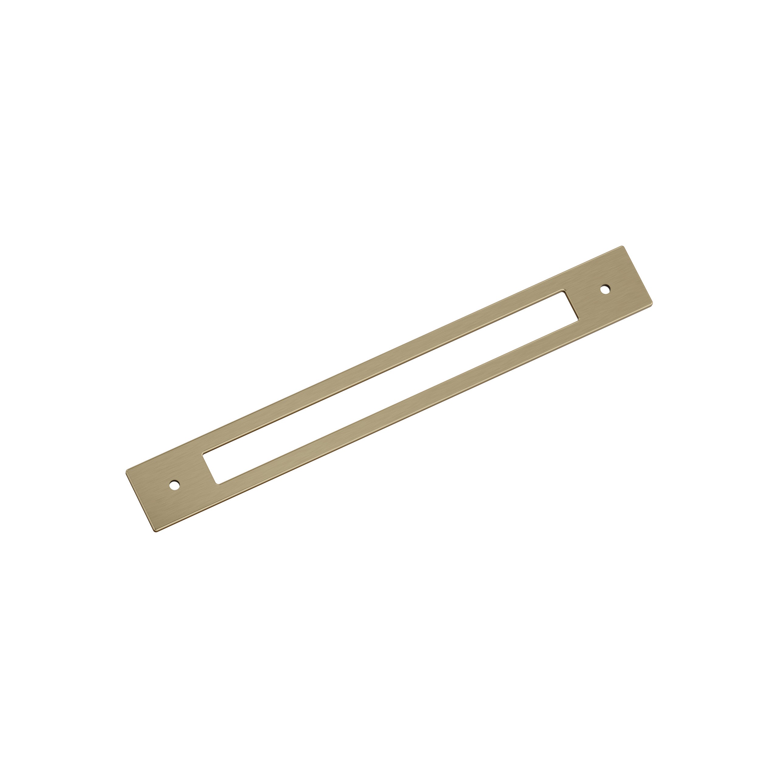 Medora 8-13/16 inch (224mm) Center-to-Center Rectangle Golden Champagne Cabinet Pull Backplate