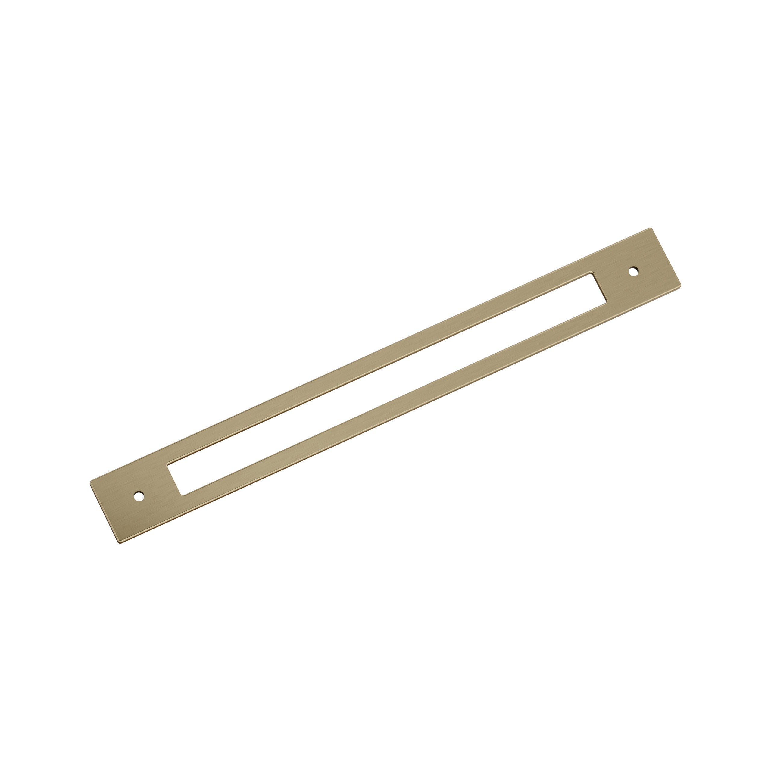 Medora 10-1/16 inch (256mm) Center-to-Center Rectangle Golden Champagne Cabinet Pull Backplate