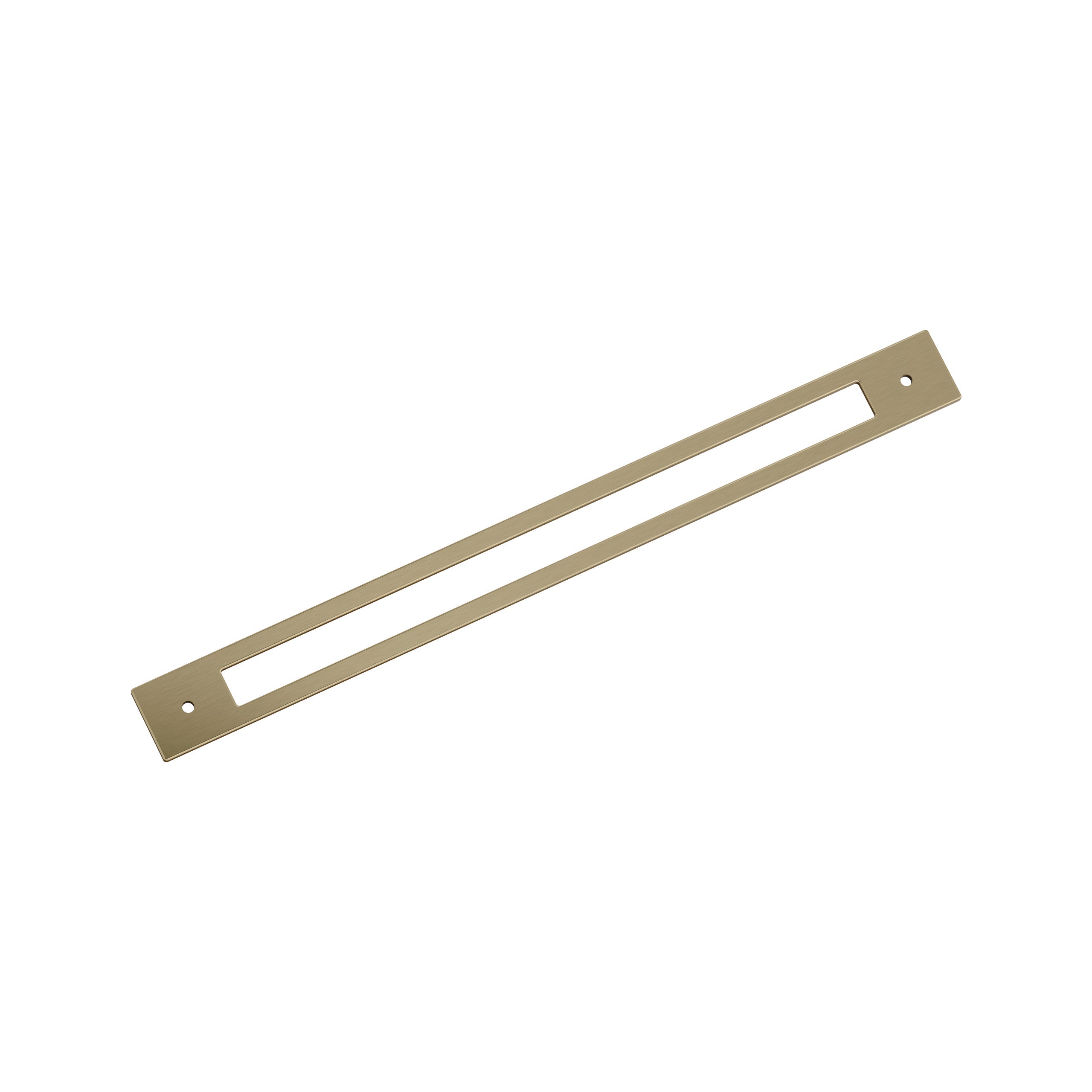 Medora 12-5/8 inch (320mm) Center-to-Center Rectangle Golden Champagne Cabinet Pull Backplate