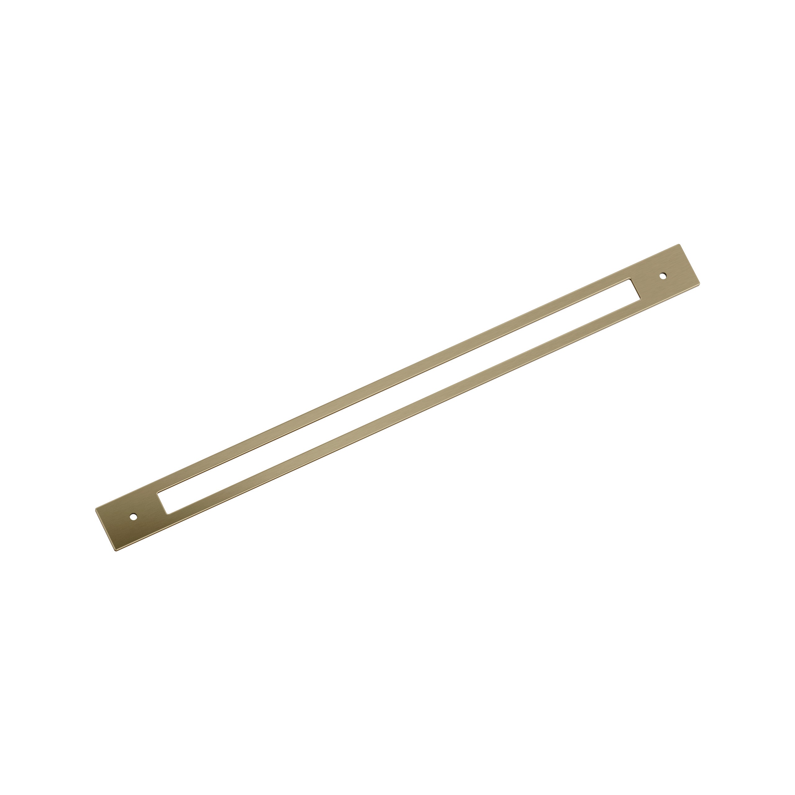 Medora 18 inch (457mm) Center-to-Center Rectangle Golden Champagne Cabinet Pull Backplate