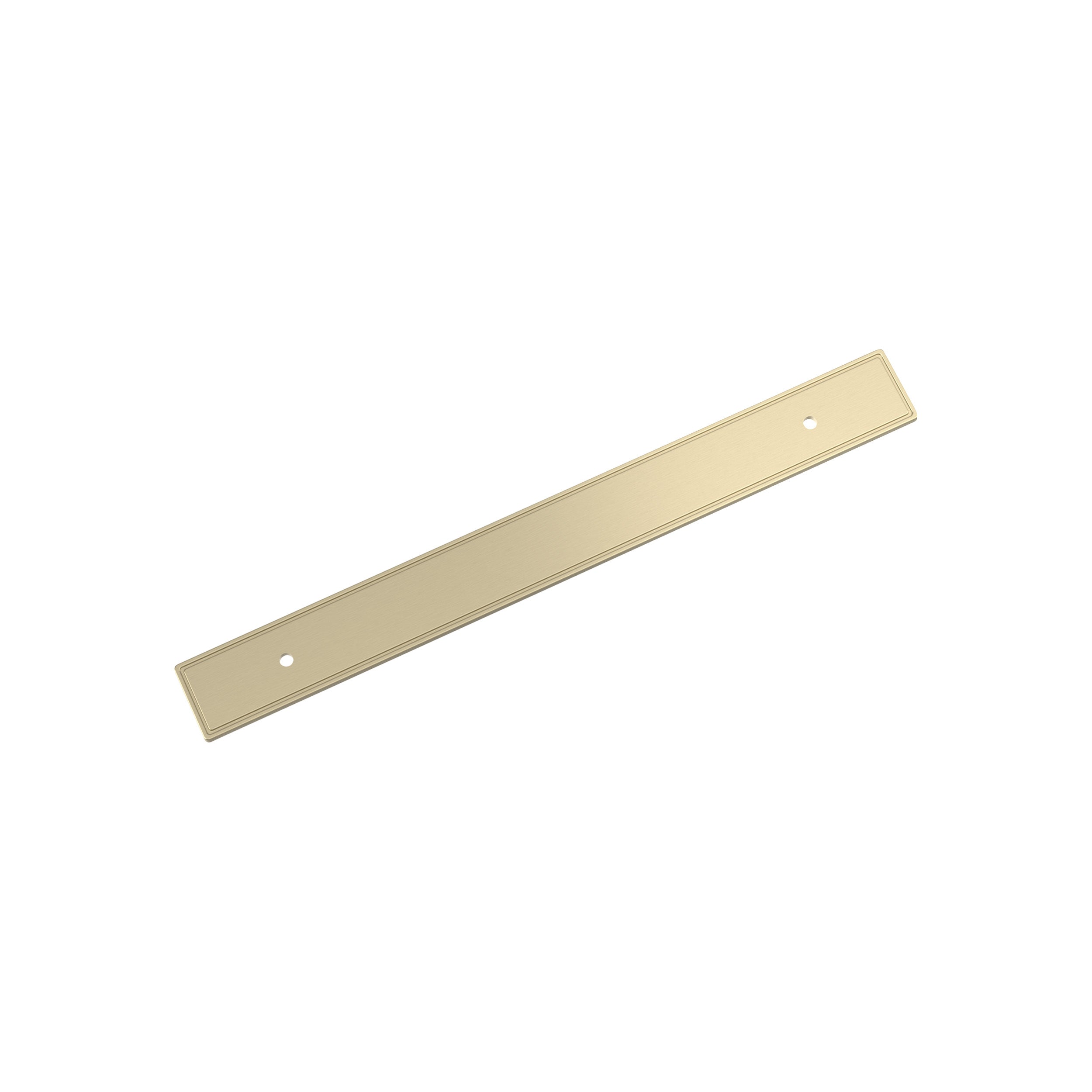 Thoreau 7-9/16 inch (192mm) Center-to-Center Rectangle Golden Champagne Cabinet Pull Backplate