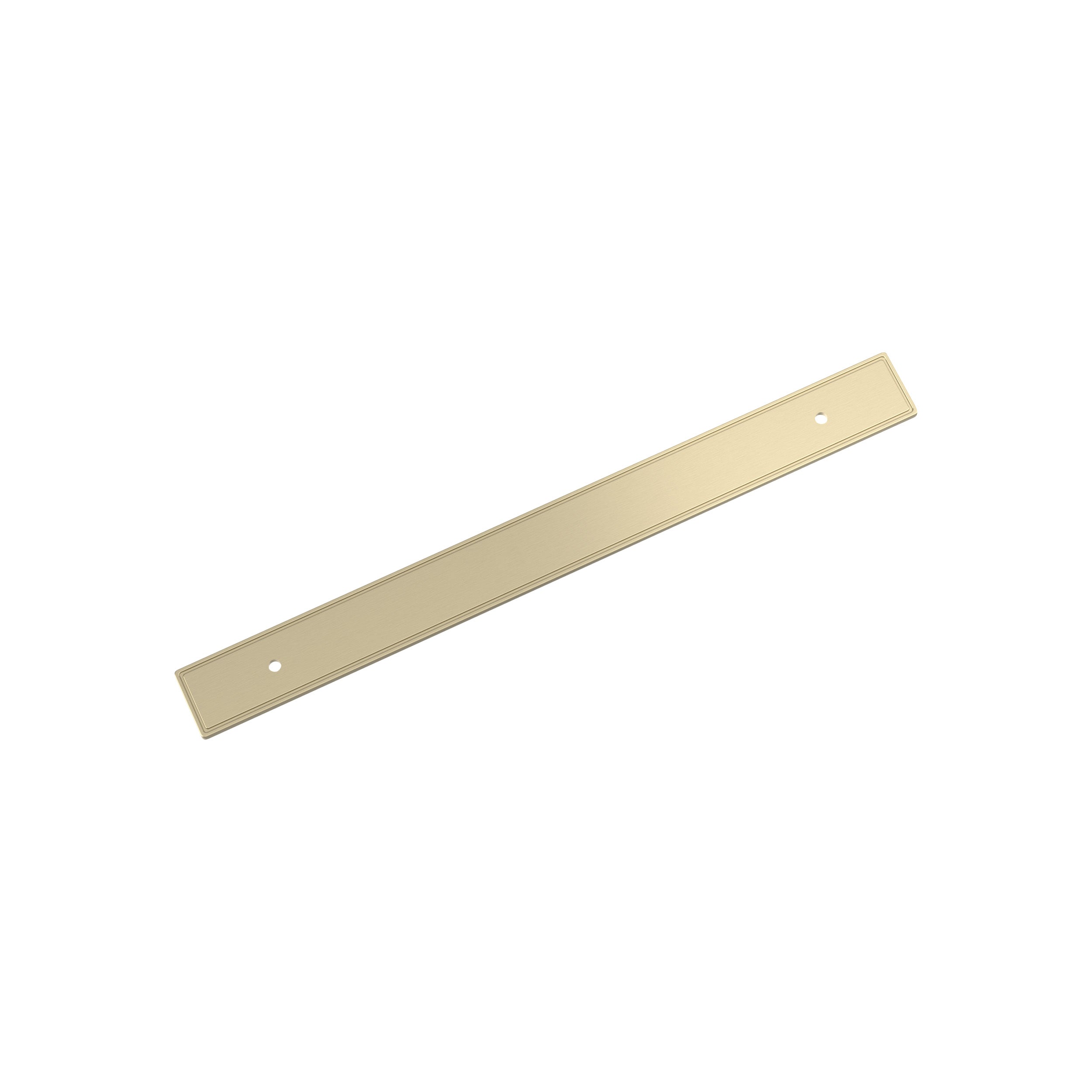 Thoreau 8-13/16 inch (224mm) Center-to-Center Rectangle Golden Champagne Cabinet Pull Backplate