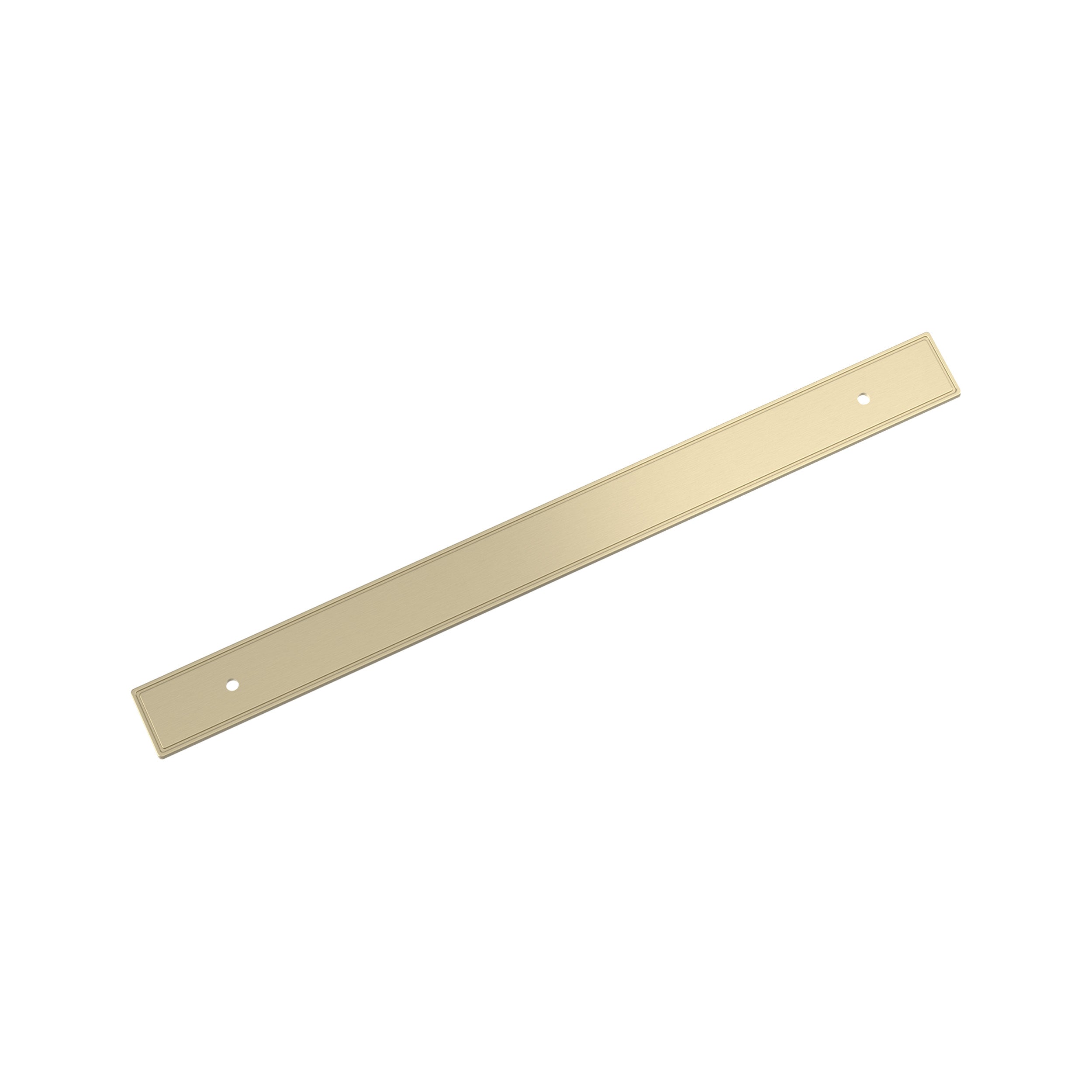 Thoreau 10-1/16 inch (256mm) Center-to-Center Rectangle Golden Champagne Cabinet Pull Backplate