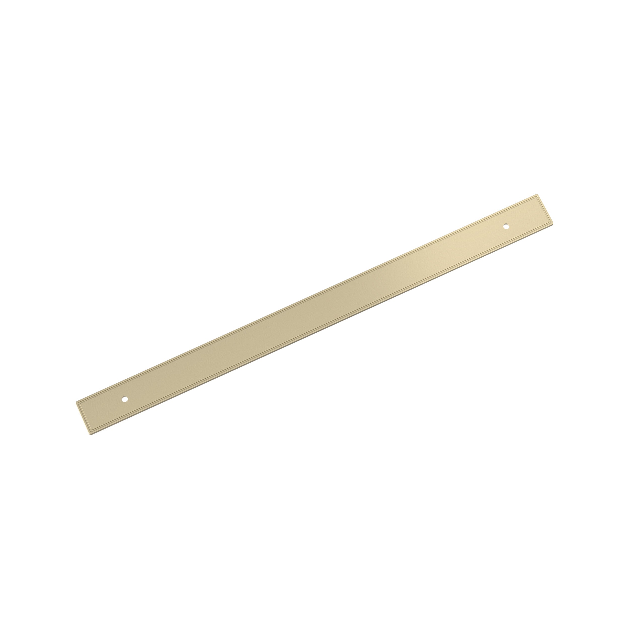 Thoreau 12-5/8 inch (320mm) Center-to-Center Rectangle Golden Champagne Cabinet Pull Backplate