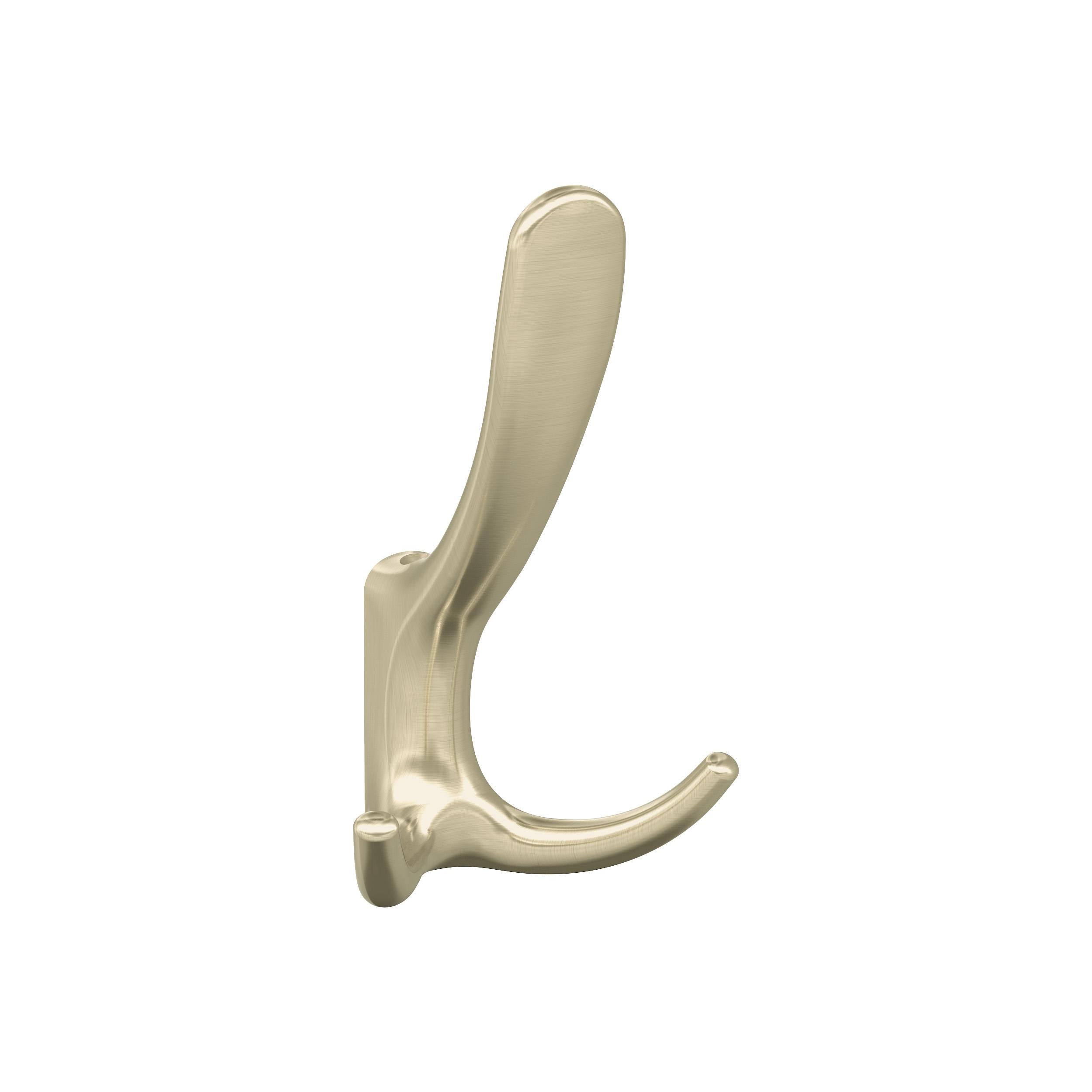 Finesse Triple Prong Golden Champagne Decorative Wall Hook