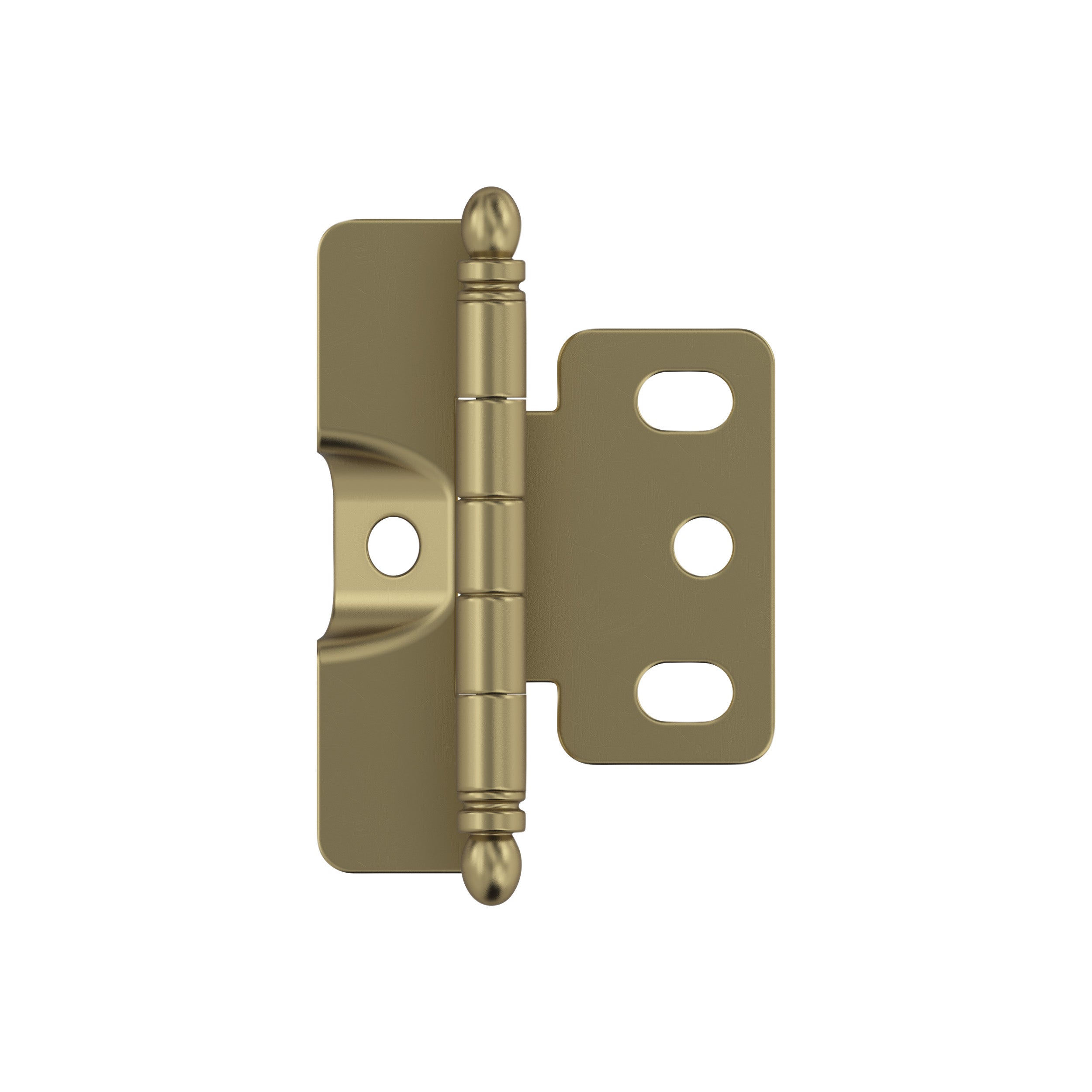 3/4 inch (19mm) Door Thickness Full Inset Full Wrap Ball Tip Golden Champagne Cabinet Hinge - Single Hinge