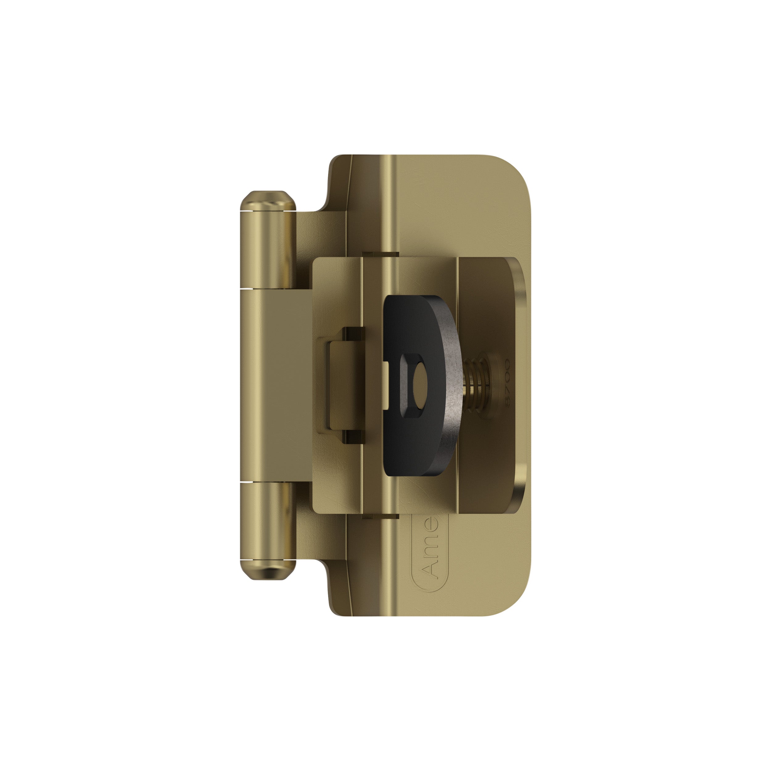 3/8 inch (10mm) Inset Double Demountable Golden Champagne Cabinet Hinge - 1 Pair