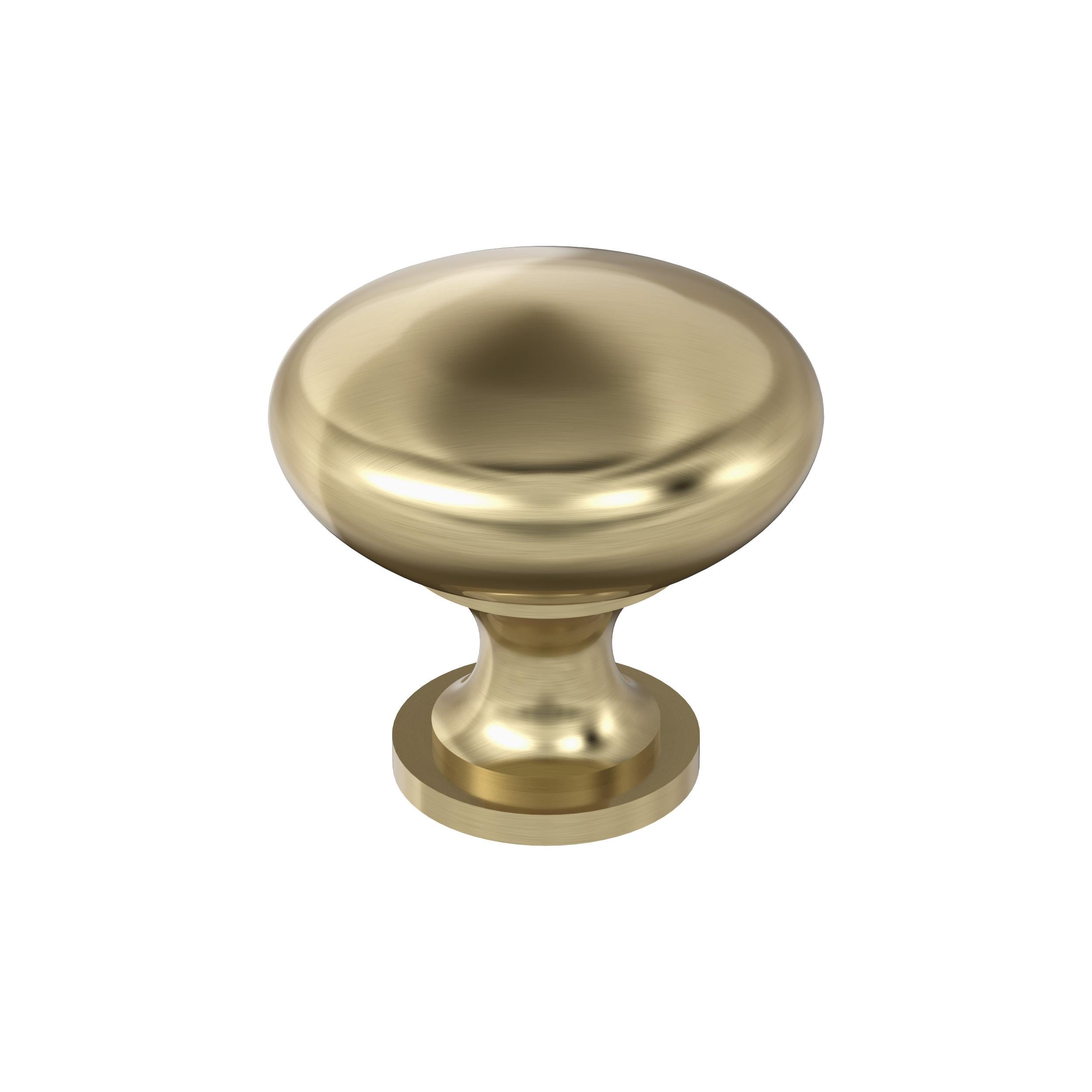 Edona 1-1/4 inch (32mm) Diameter Golden Champagne Cabinet Knob