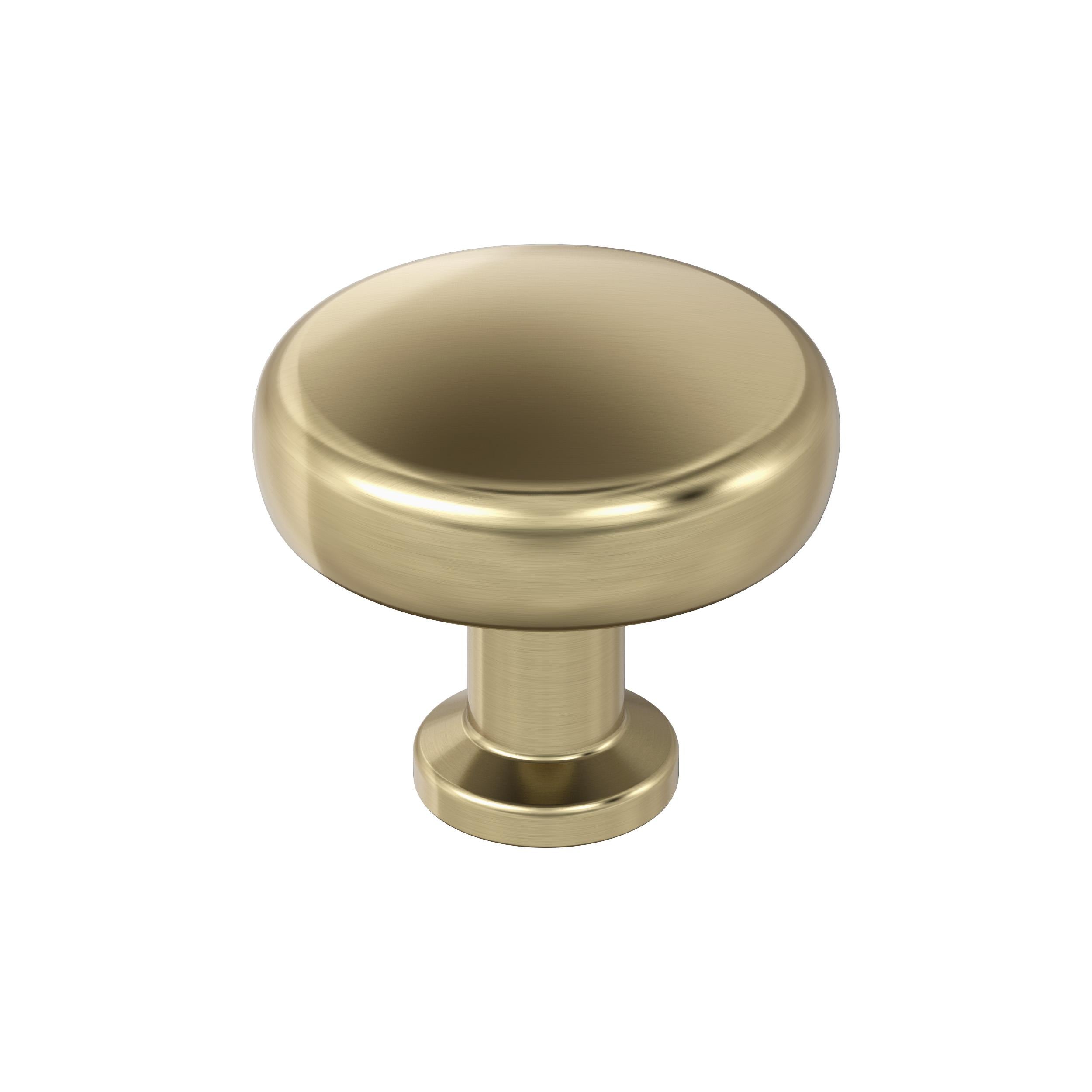Factor 1-1/4 inch (32mm) Diameter Golden Champagne Cabinet Knob