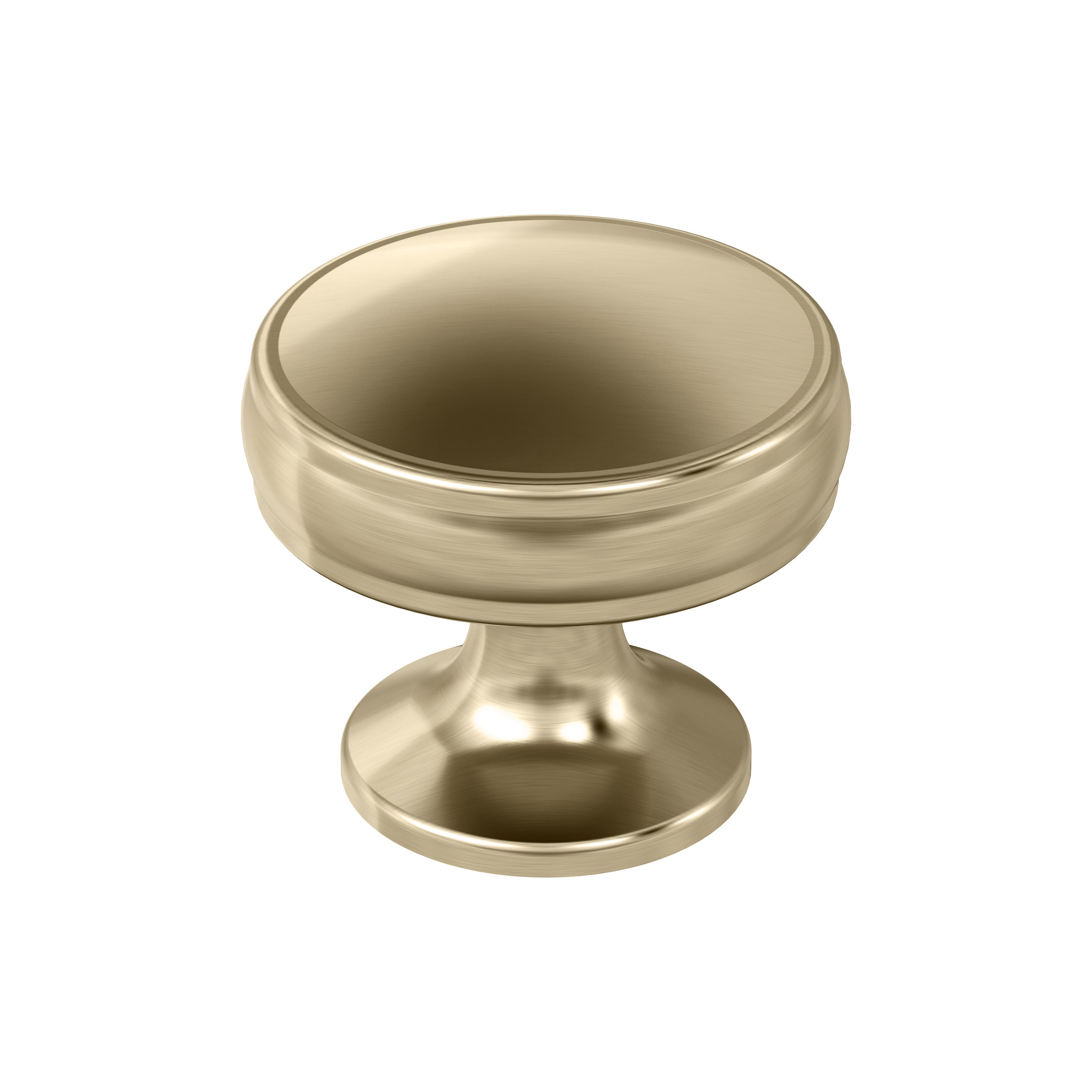 Renown 1-1/4 inch (32mm) Diameter Golden Champagne Cabinet Knob