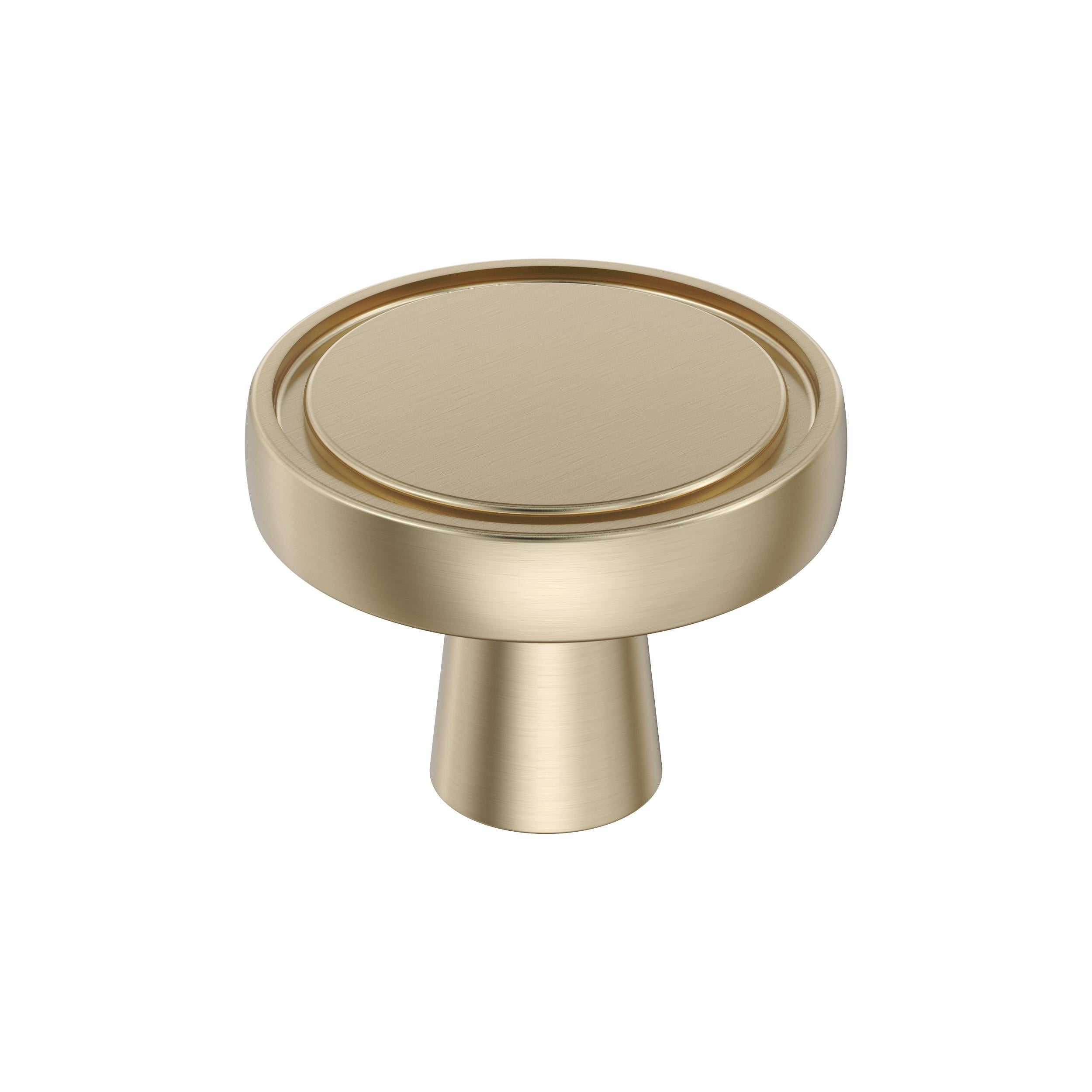 Destine 1-3/8 inch (35mm) Diameter Golden Champagne Cabinet Knob