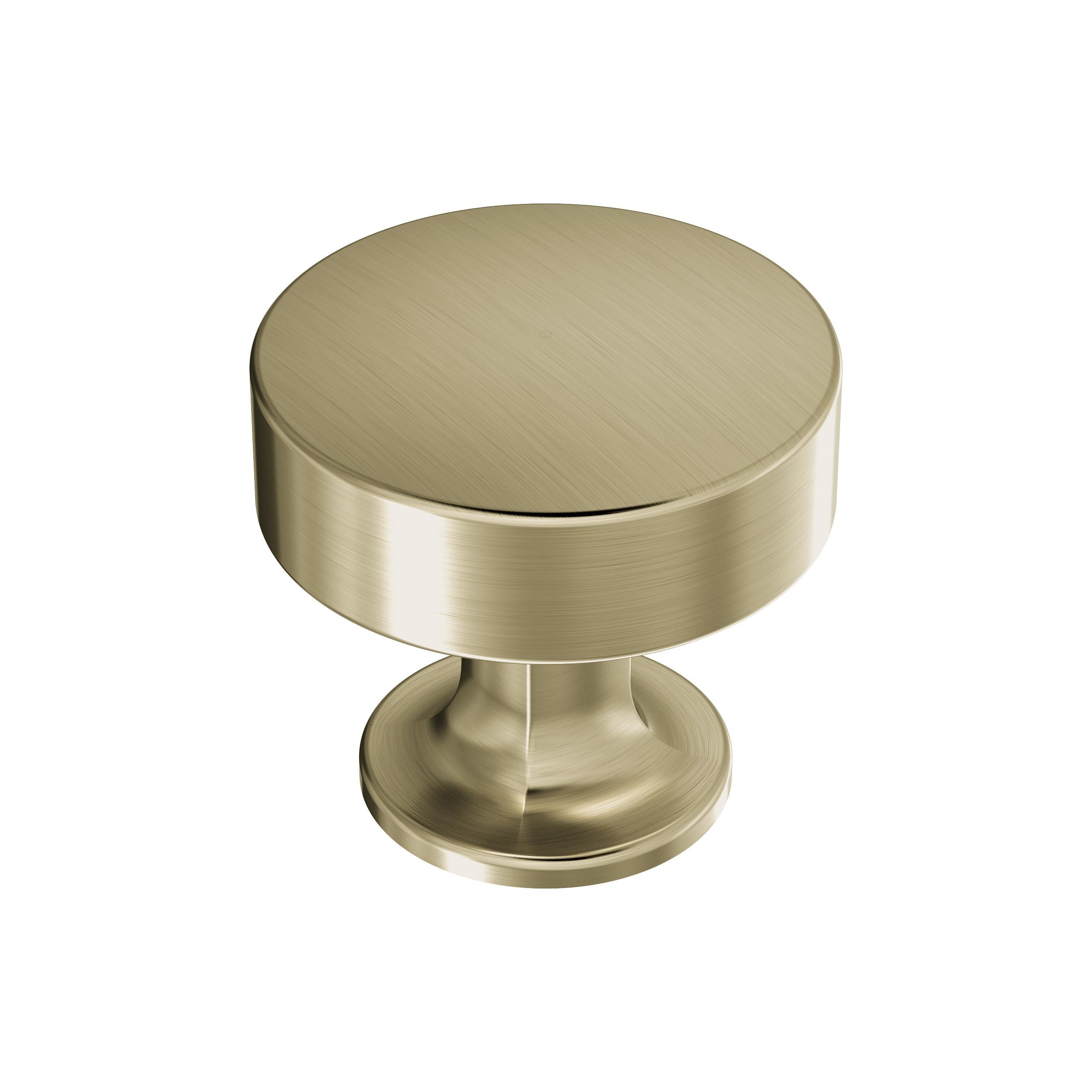 Everett 1-5/16 inch (33mm) Diameter Golden Champagne Cabinet Knob