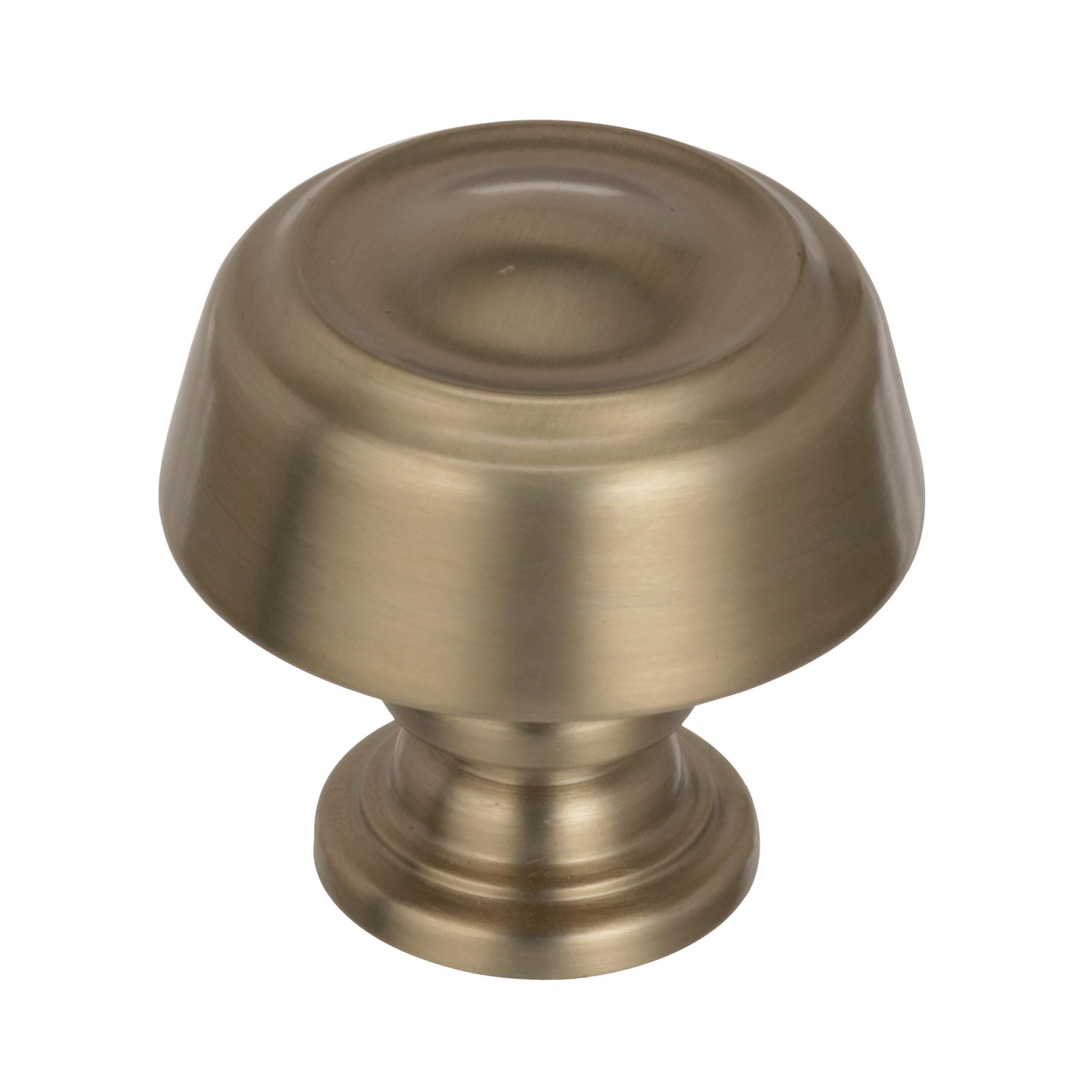 Kane 1-3/16 inch (30mm) Diameter Golden Champagne Cabinet Knob
