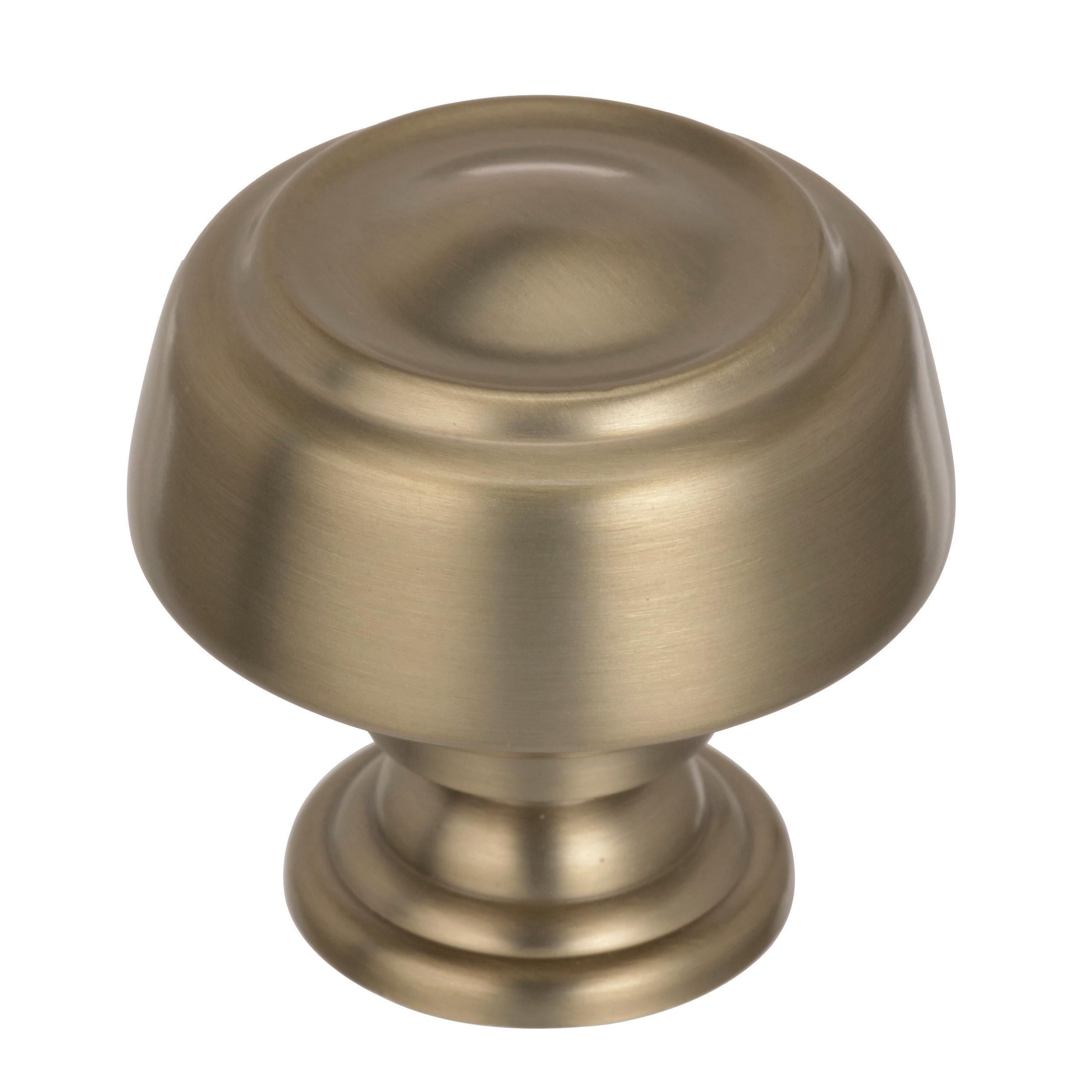 Kane 1-5/8 inch (41mm) Diameter Golden Champagne Cabinet Knob