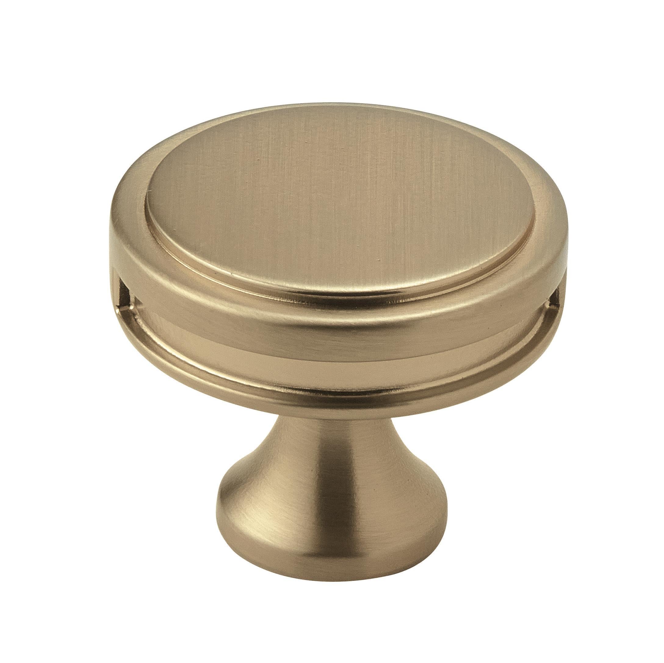 Oberon 1-3/8 inch (35mm) Diameter Golden Champagne Cabinet Knob