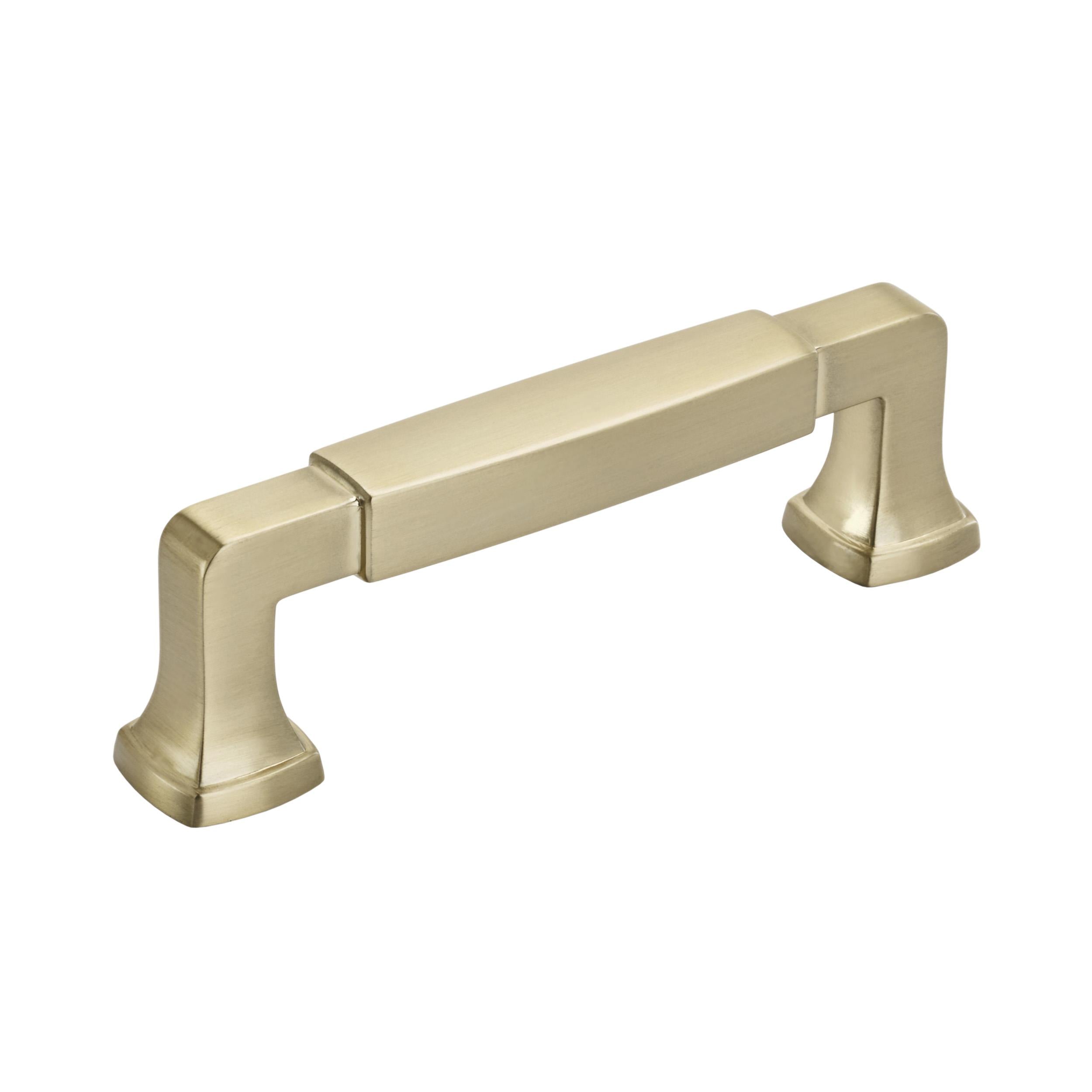 Stature 3-3/4 inch (96mm) Center-to-Center Golden Champagne Cabinet Pull