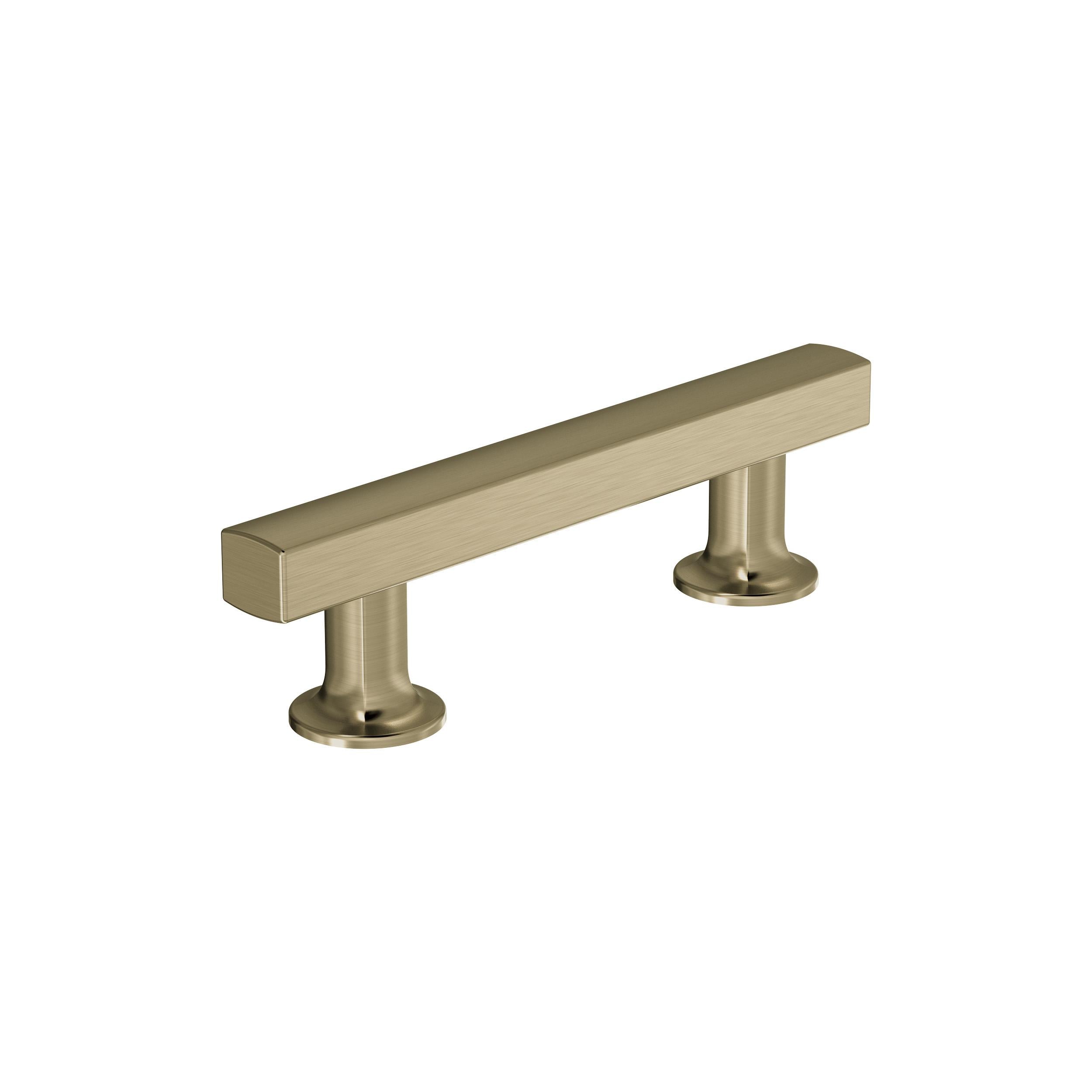 Everett 3 inch (76mm) Center-to-Center Golden Champagne Cabinet Pull