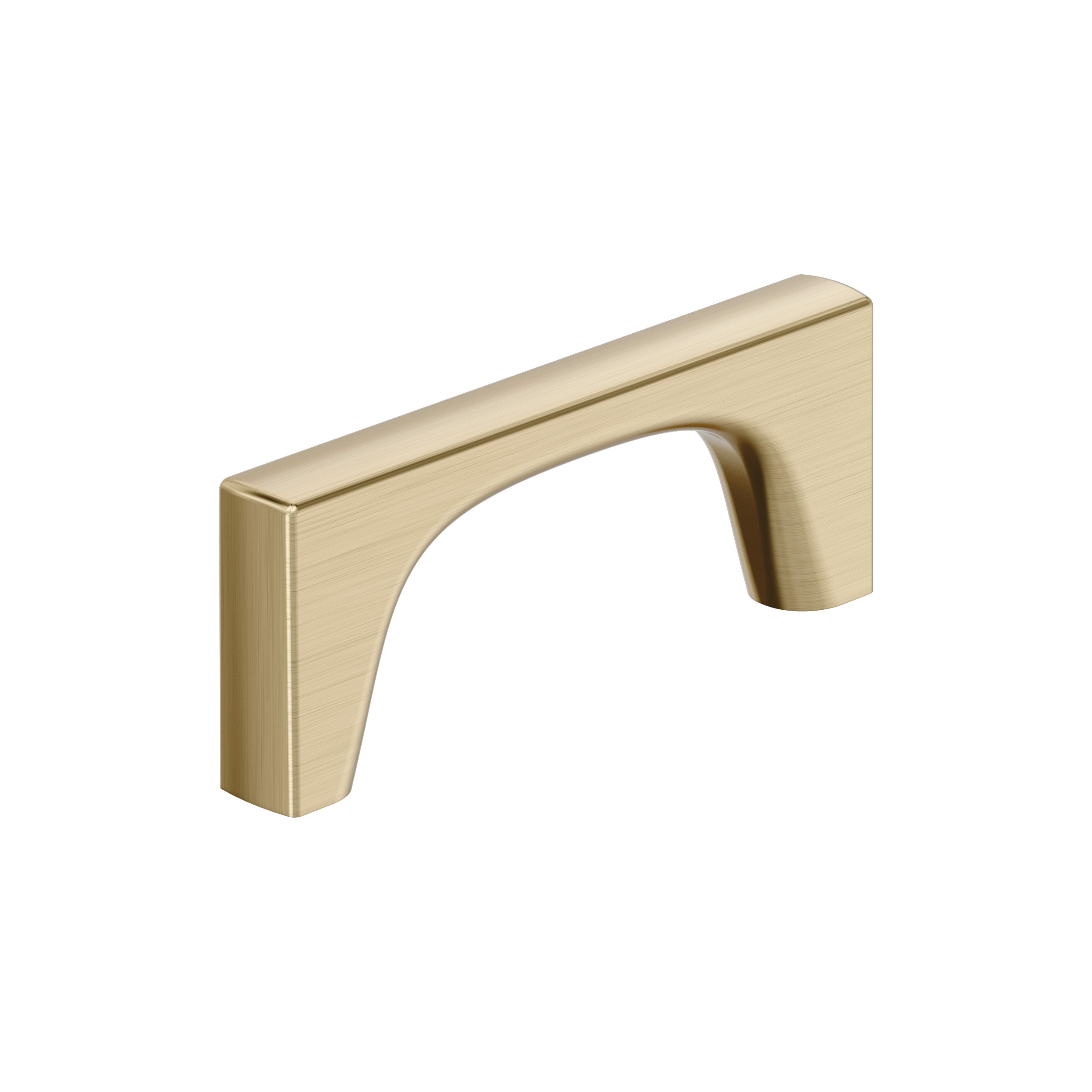 Merced 3 inch (76mm) Center-to-Center Golden Champagne Cabinet Pull