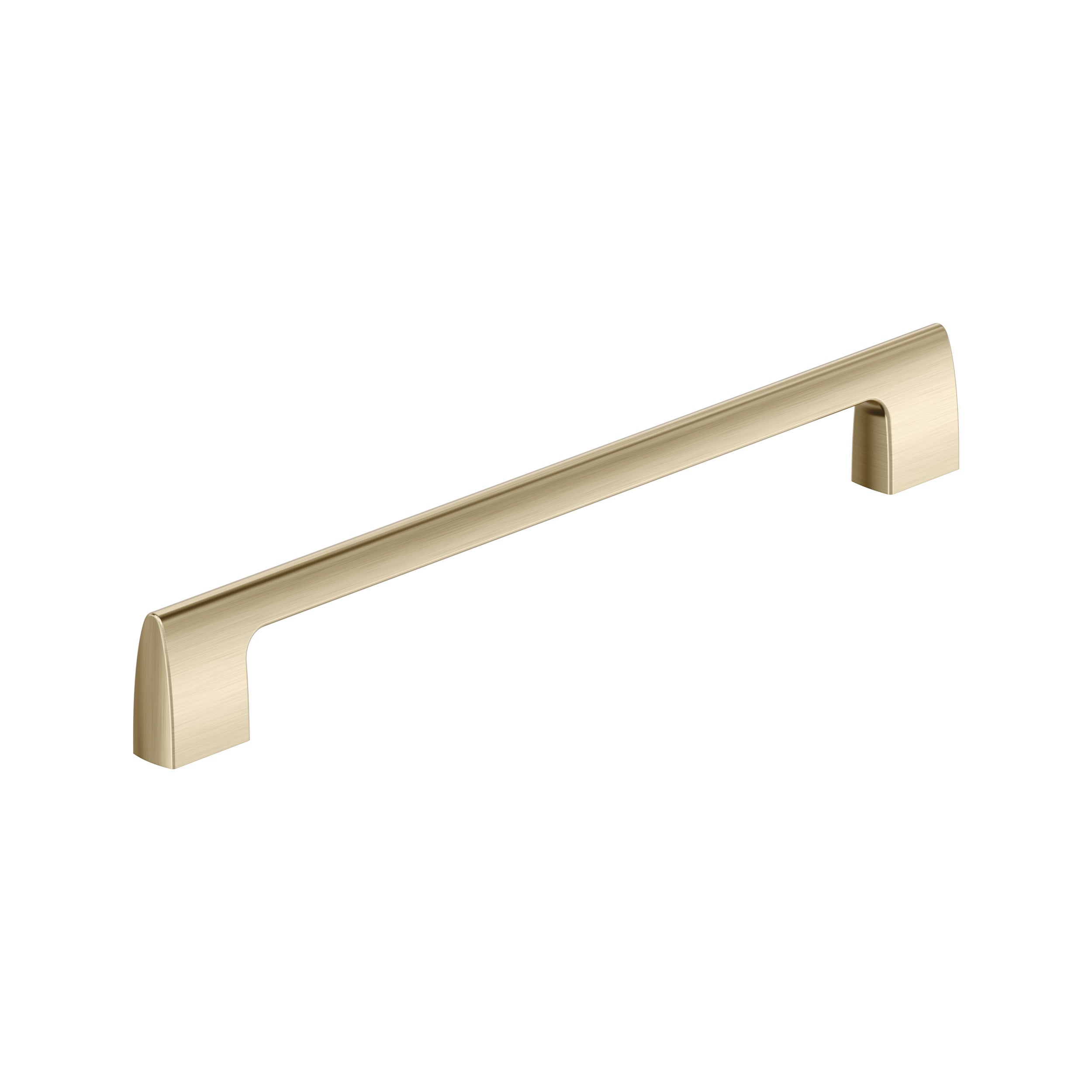 Riva 10-1/16 inch (256mm) Center-to-Center Golden Champagne Cabinet Pull