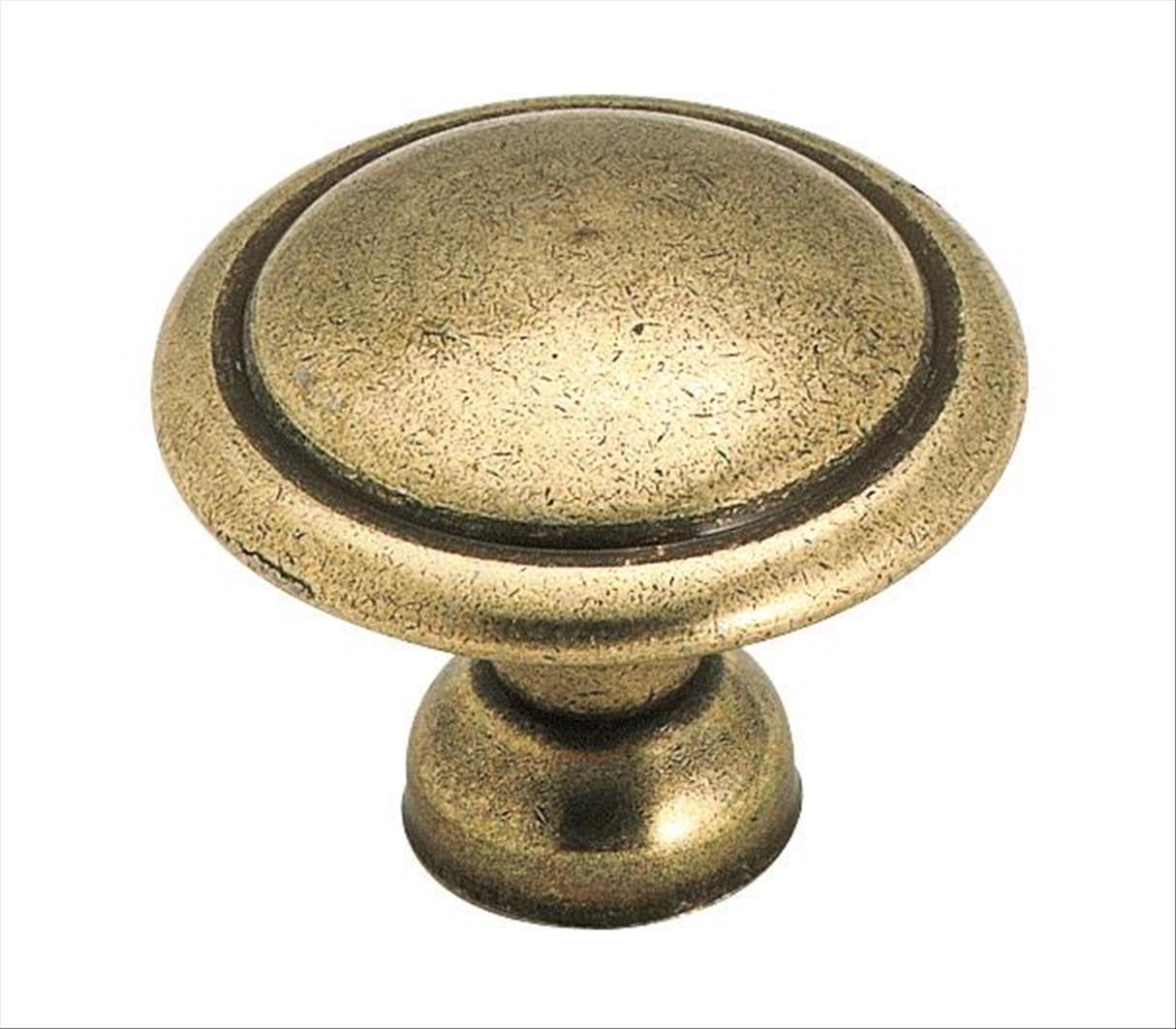 Everyday Heritage 1-3/8 inch (35mm) Diameter Light Antique Brass Cabinet Knob