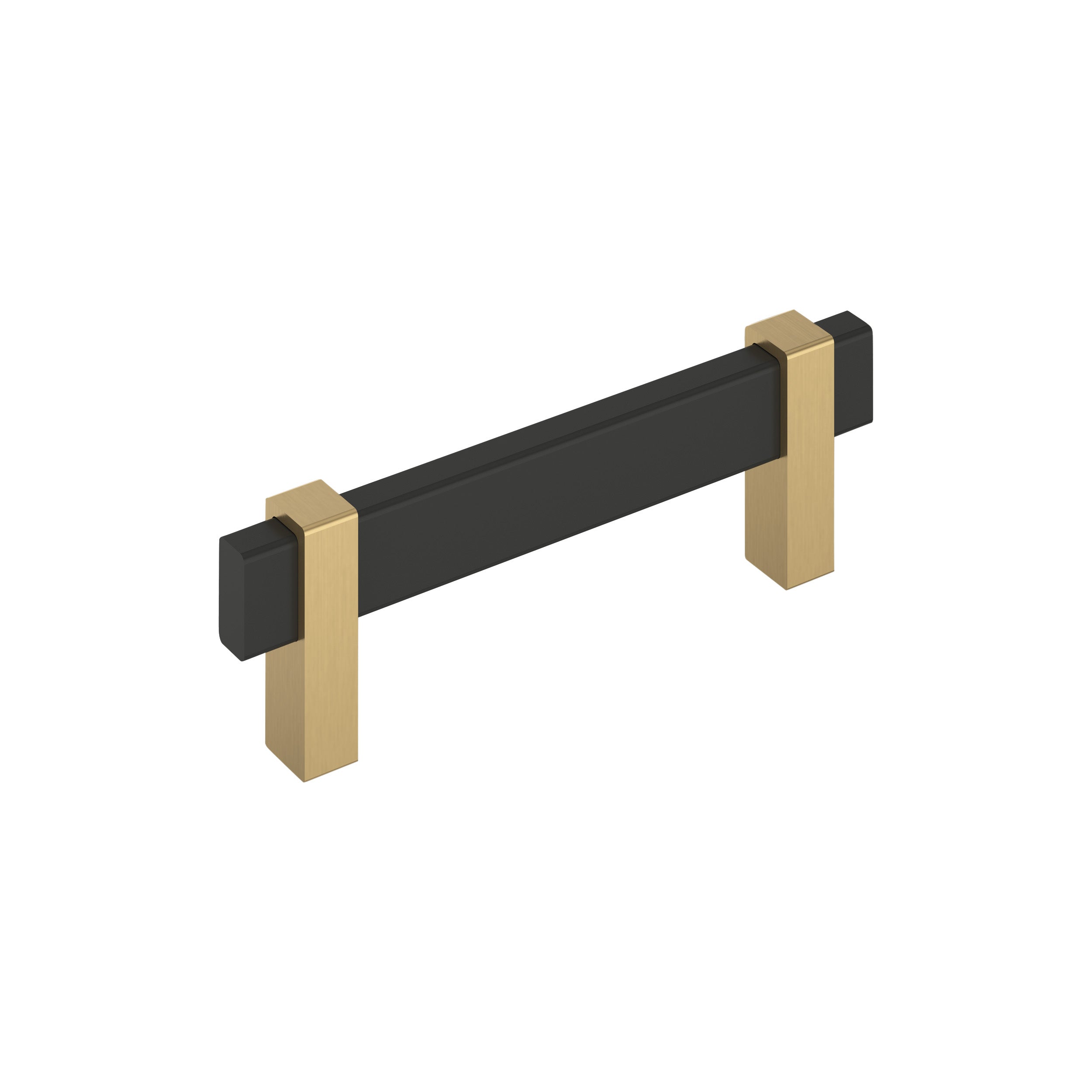 Mulino 3-3/4 inch (96mm) Center-to-Center Matte Black/Champagne Bronze Cabinet Pull