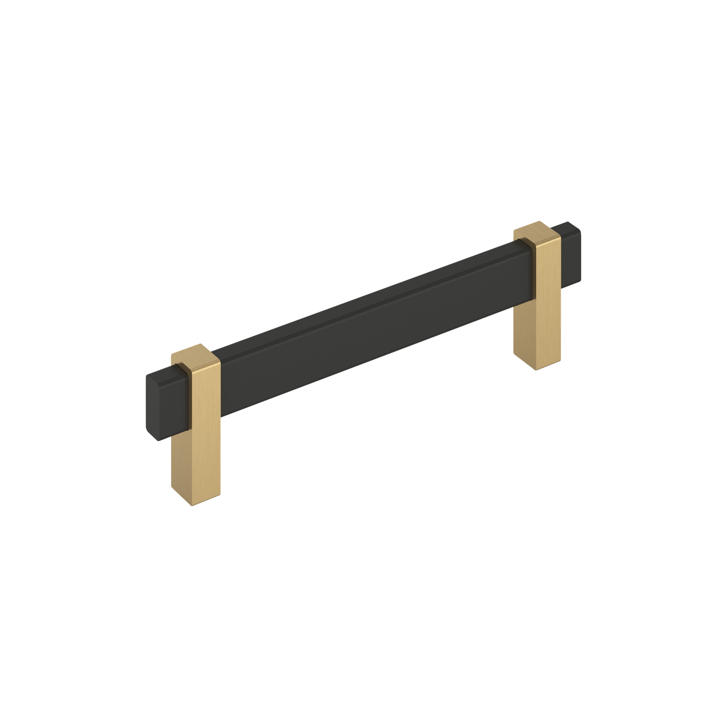 Mulino 5-1/16 inch (128mm) Center-to-Center Matte Black/Champagne Bronze Cabinet Pull