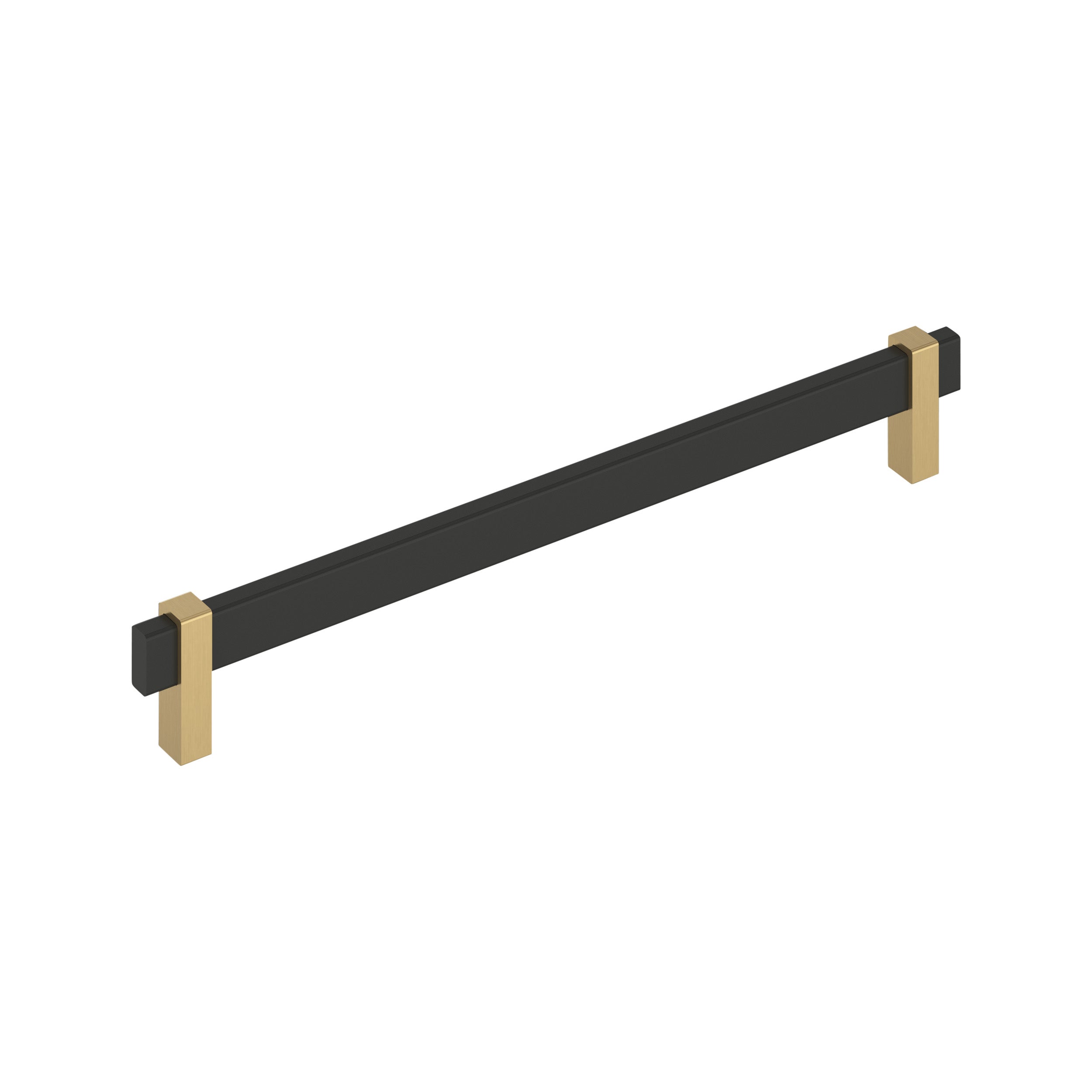 Mulino 10-1/16 inch (256mm) Center-to-Center Matte Black/Champagne Bronze Cabinet Pull