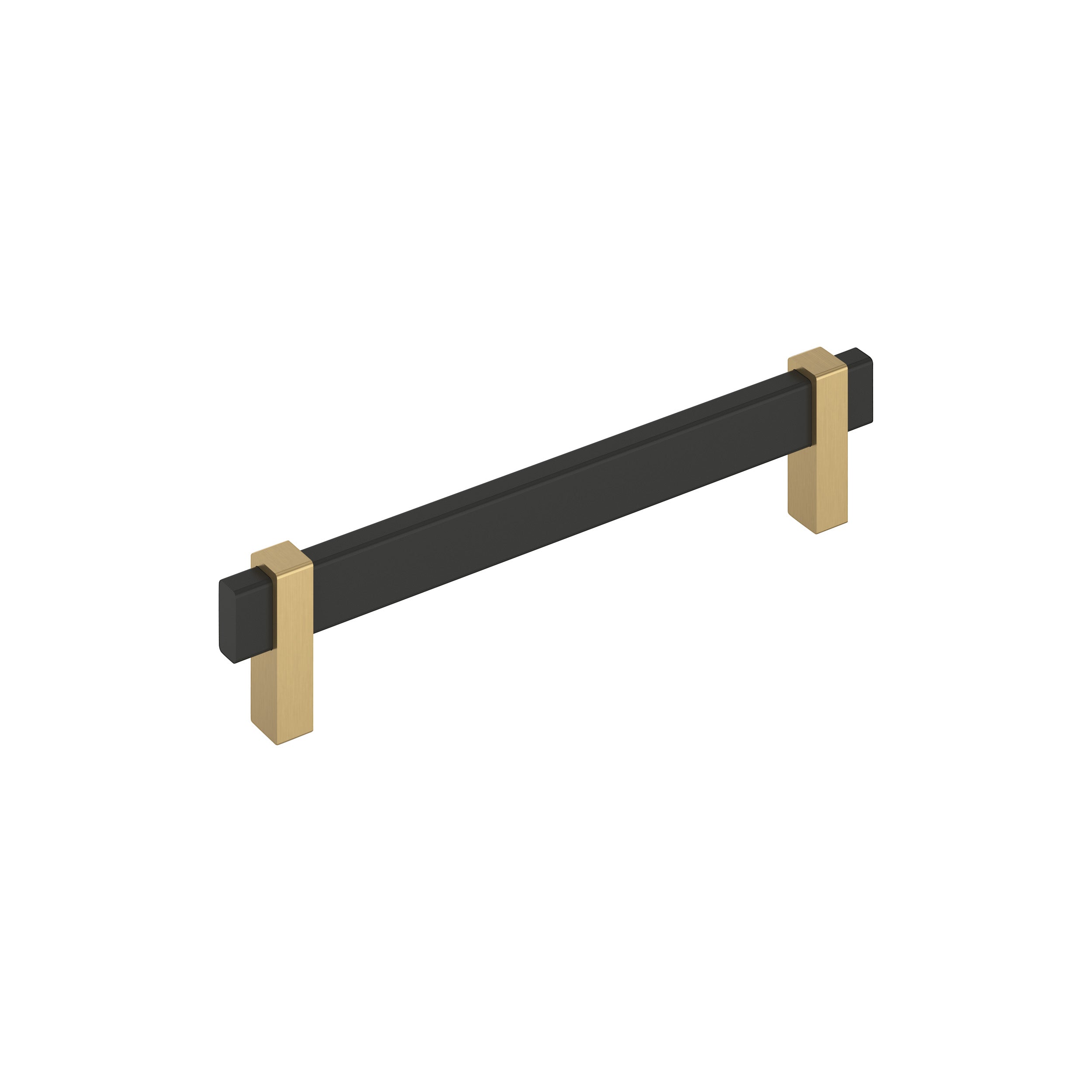 Mulino 6-5/16 inch (160mm) Center-to-Center Matte Black/Champagne Bronze Cabinet Pull