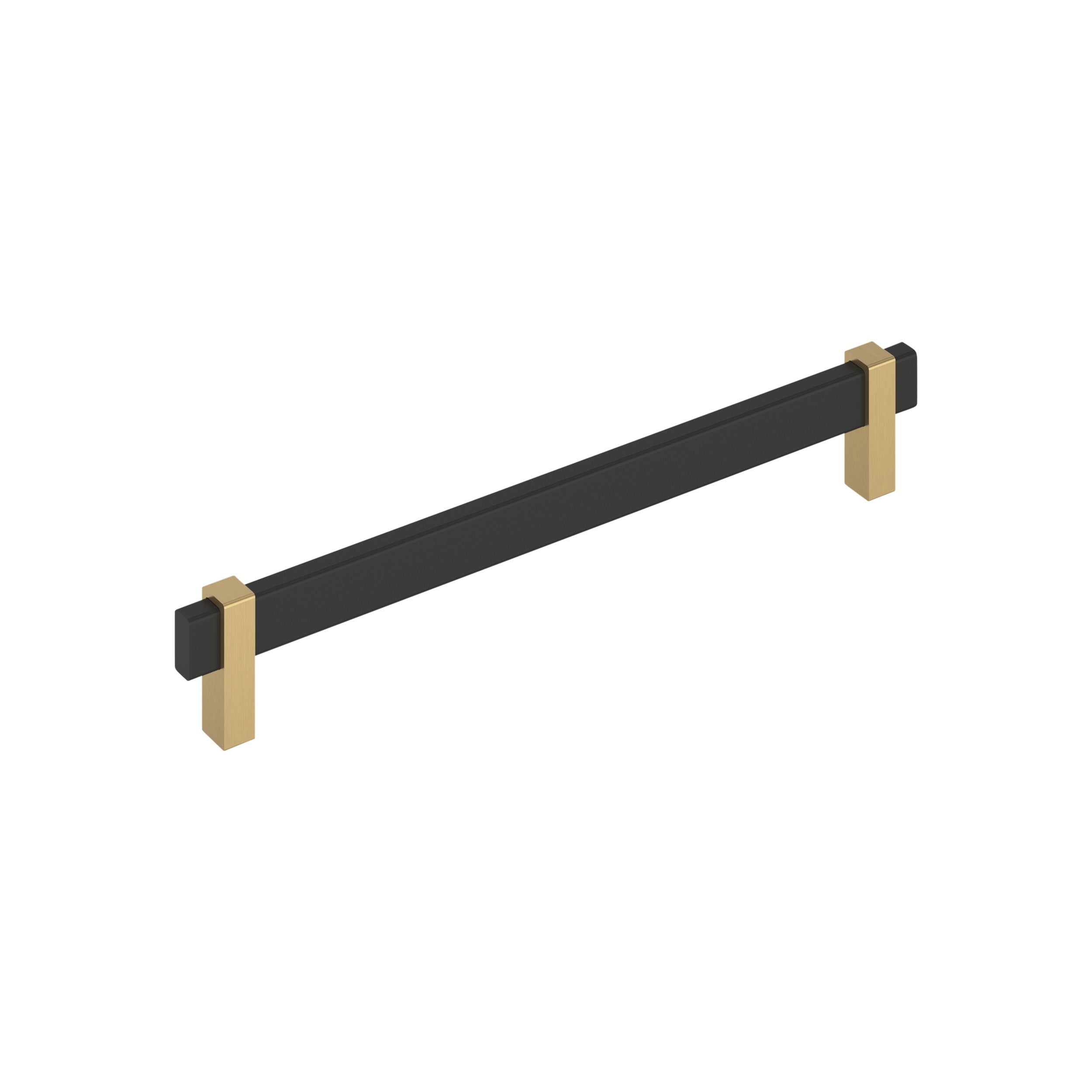 Mulino 8-13/16 inch (224mm) Center-to-Center Matte Black/Champagne Bronze Cabinet Pull