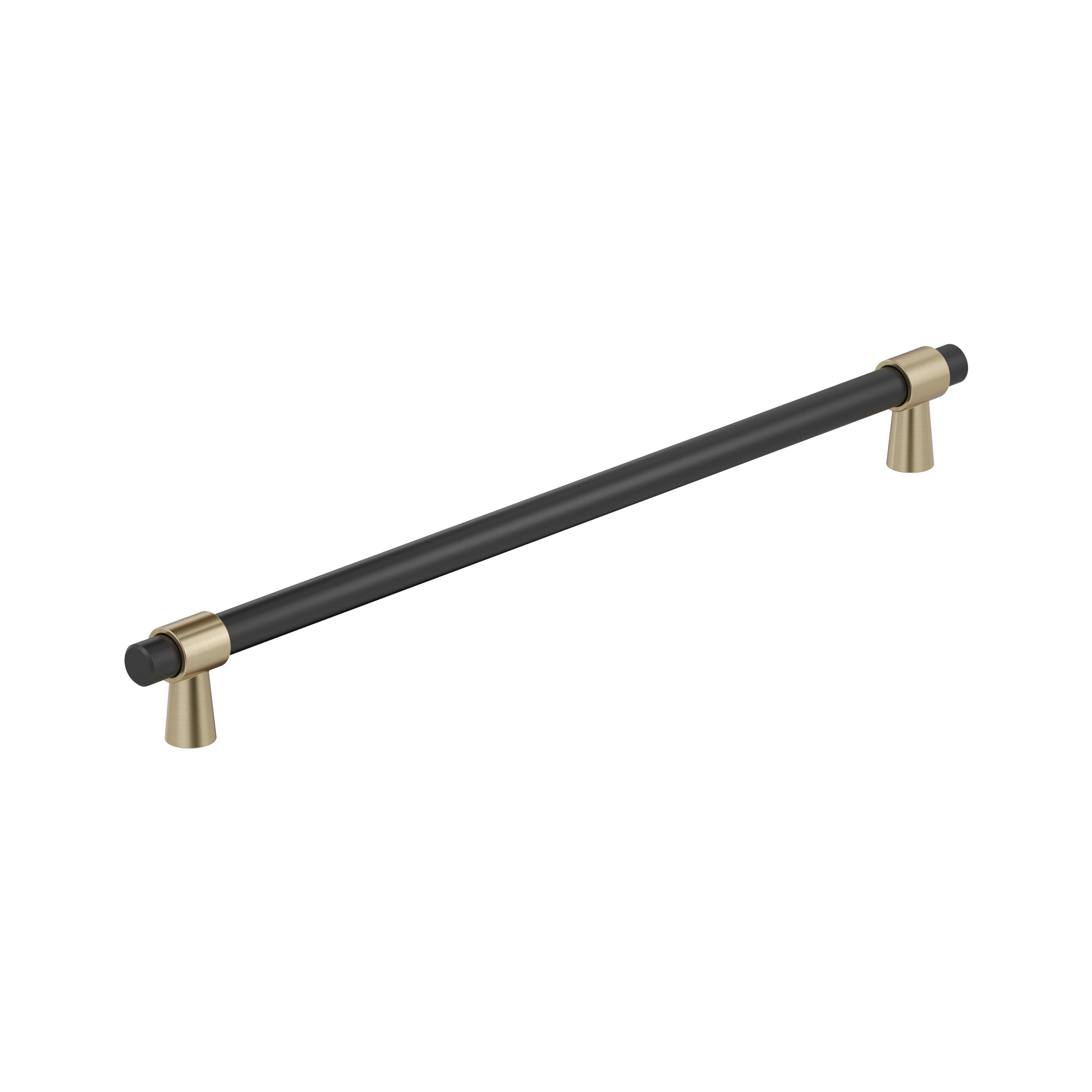 Mergence 18 inch (457mm) Center-to-Center Matte Black/Golden Champagne Appliance Pull