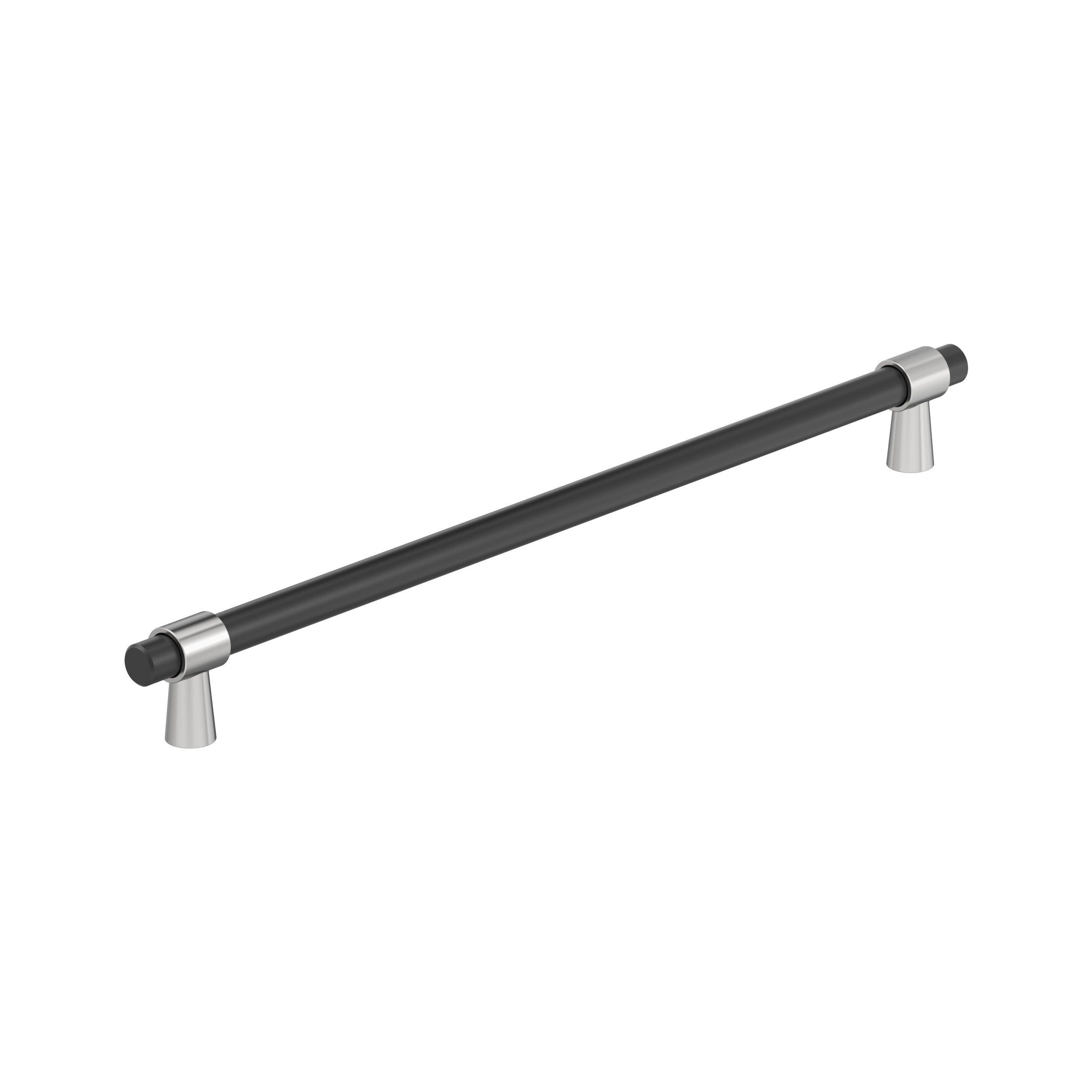 Mergence 18 inch (457mm) Center-to-Center Matte Black/Polished Chrome Appliance Pull