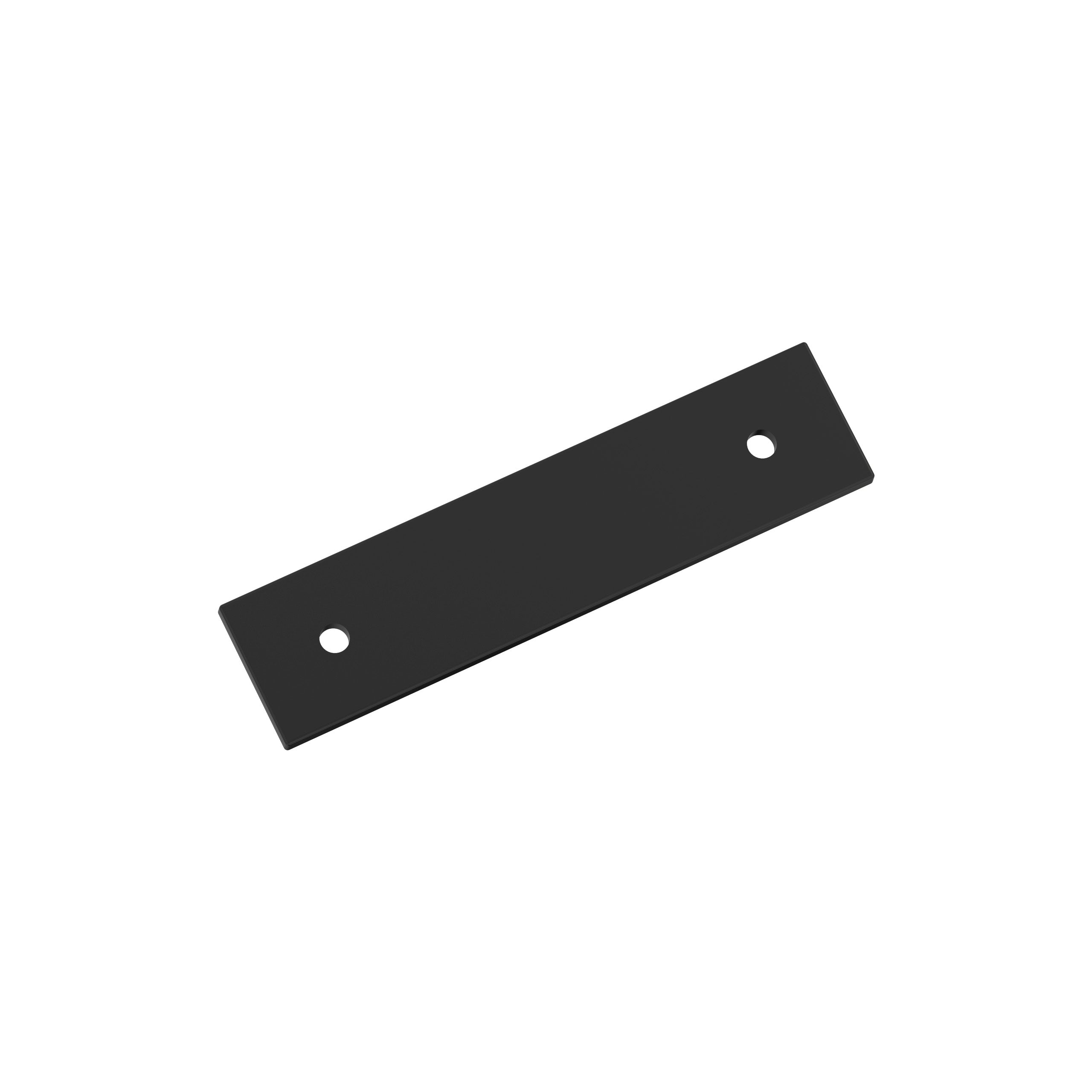 Ladera 3 inch (76mm) Center-to-Center Rectangle Matte Black Cabinet Pull Backplate