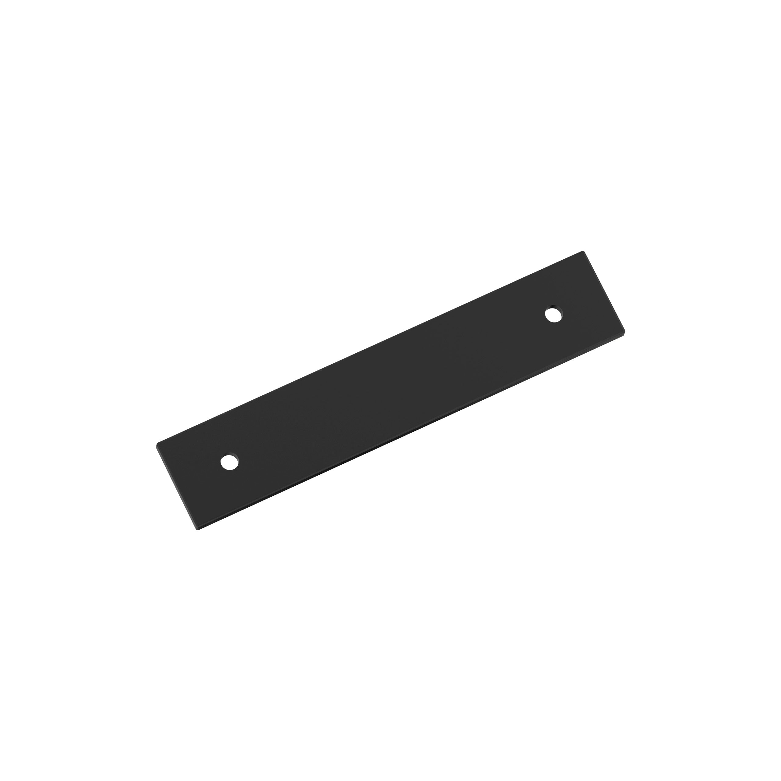 Ladera 3-3/4 inch (96mm) Center-to-Center Rectangle Matte Black Cabinet Pull Backplate