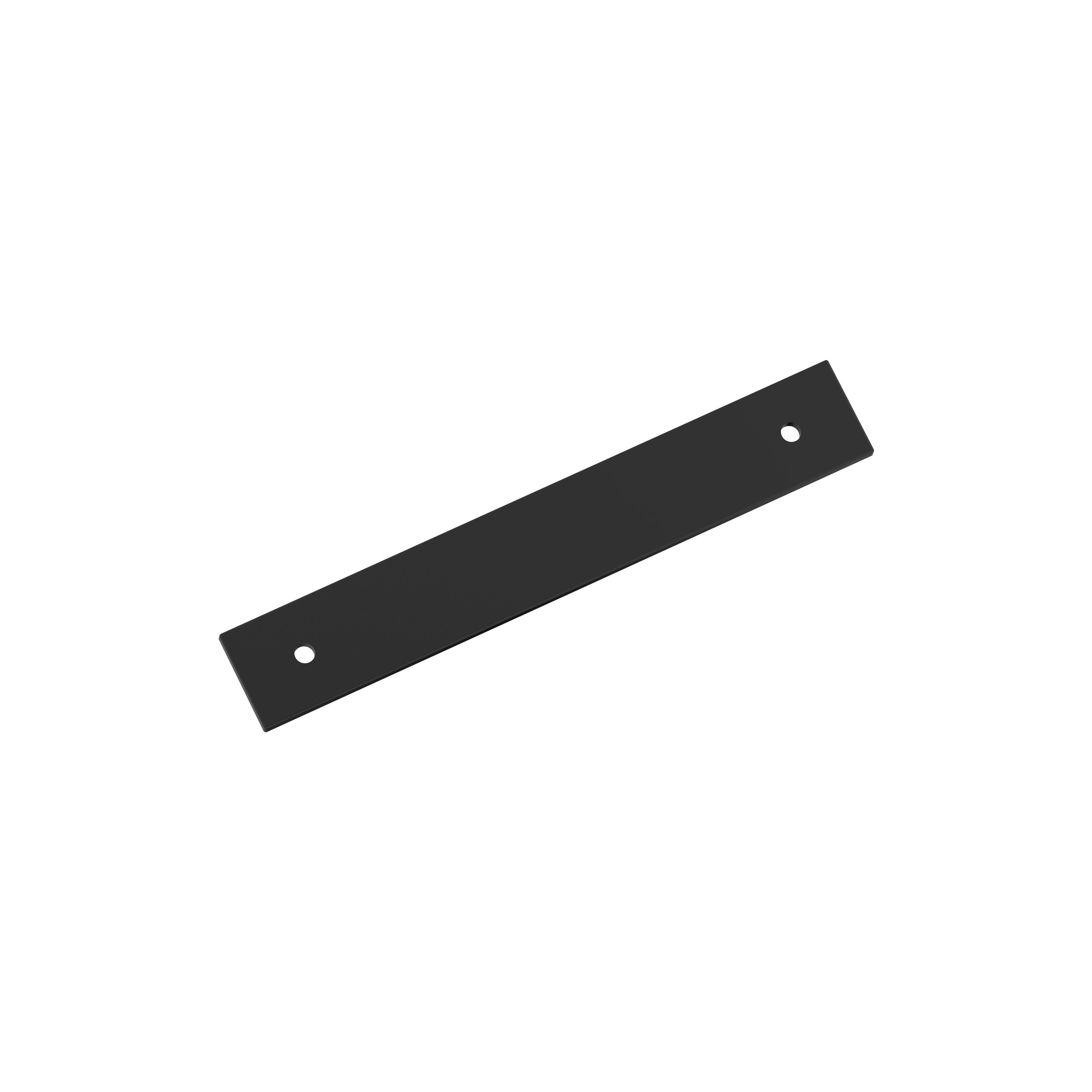 Ladera 5-1/16 inch (128mm) Center-to-Center Rectangle Matte Black Cabinet Pull Backplate