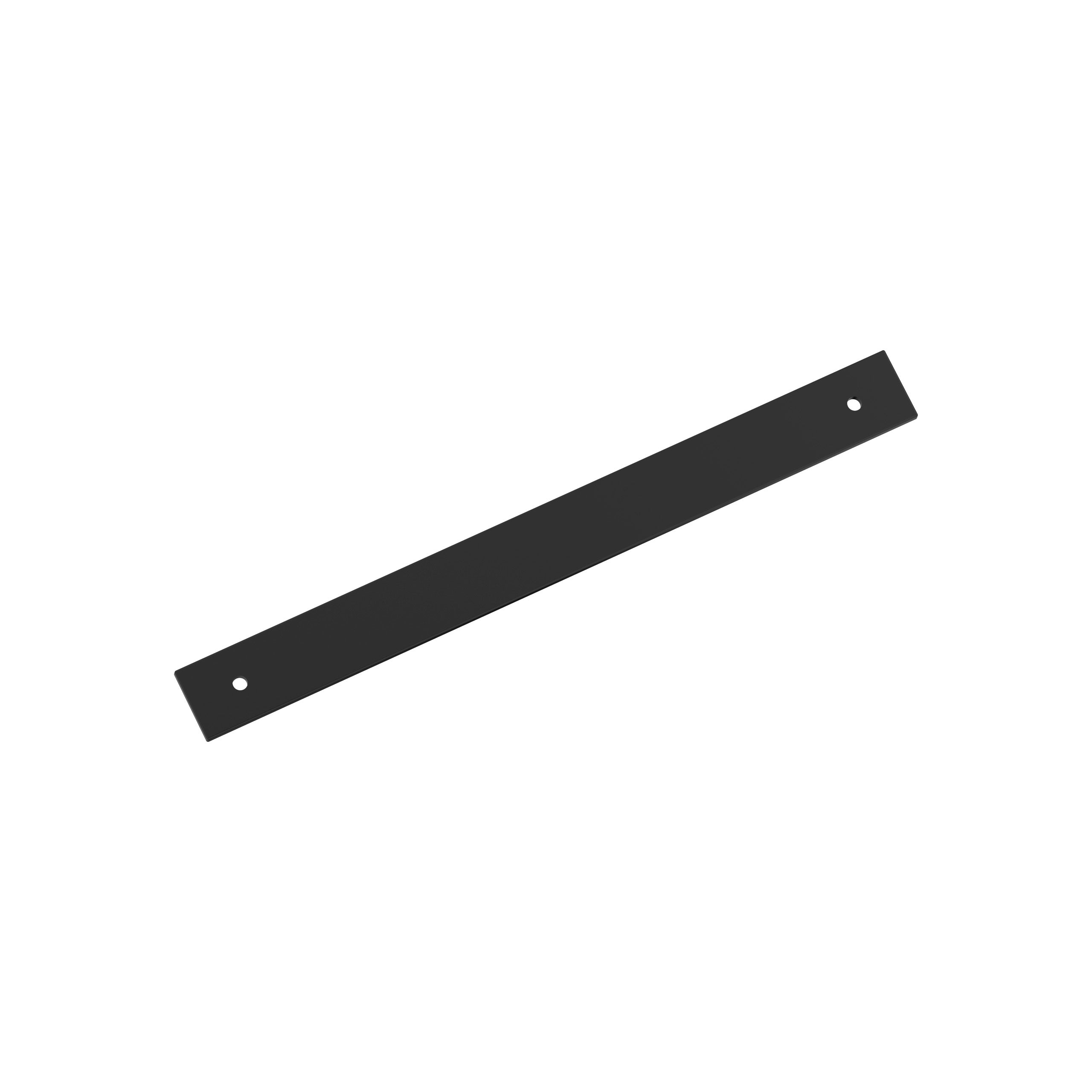 Ladera 8-13/16 inch (224mm) Center-to-Center Rectangle Matte Black Cabinet Pull Backplate