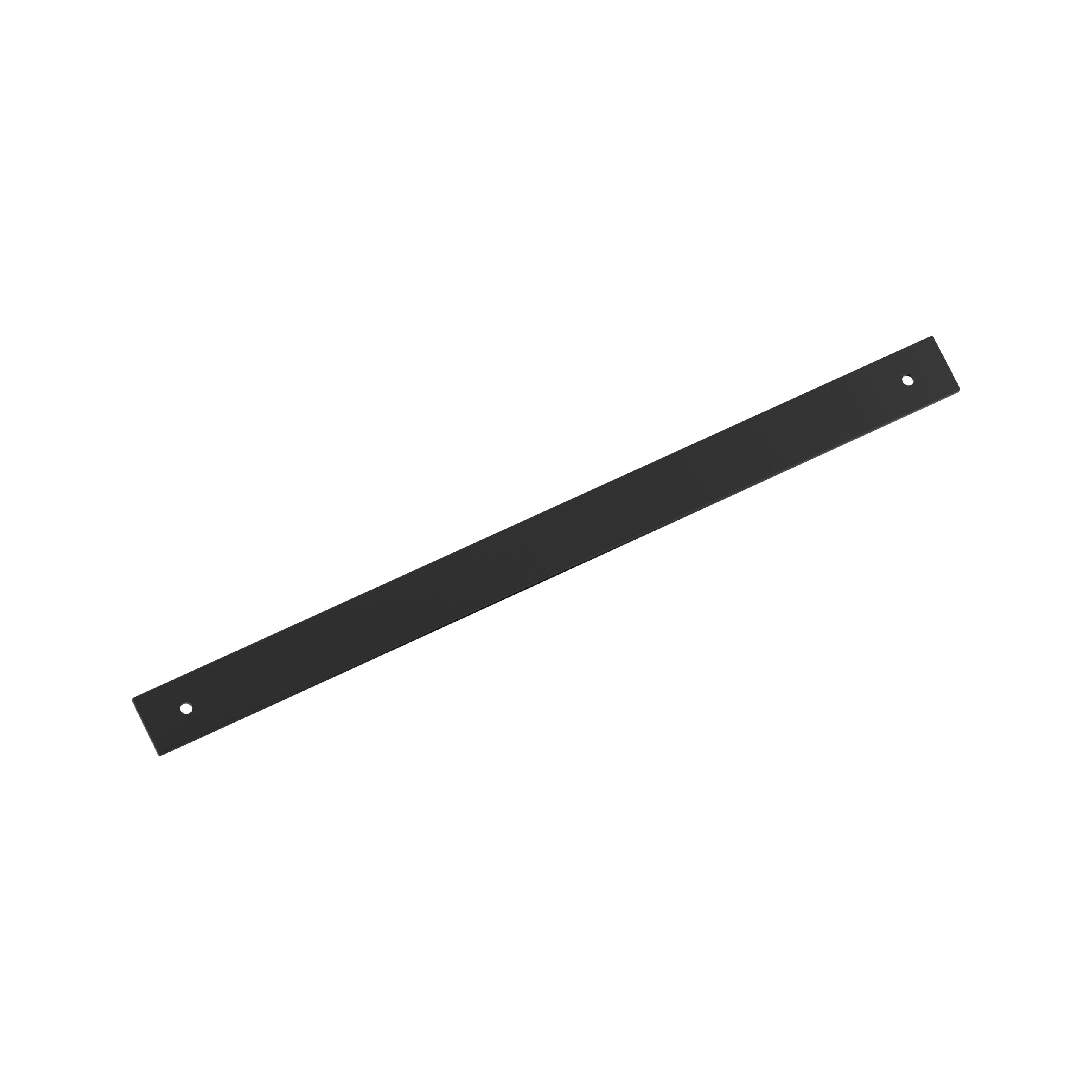 Ladera 12-5/8 inch (320mm) Center-to-Center Rectangle Matte Black Cabinet Pull Backplate