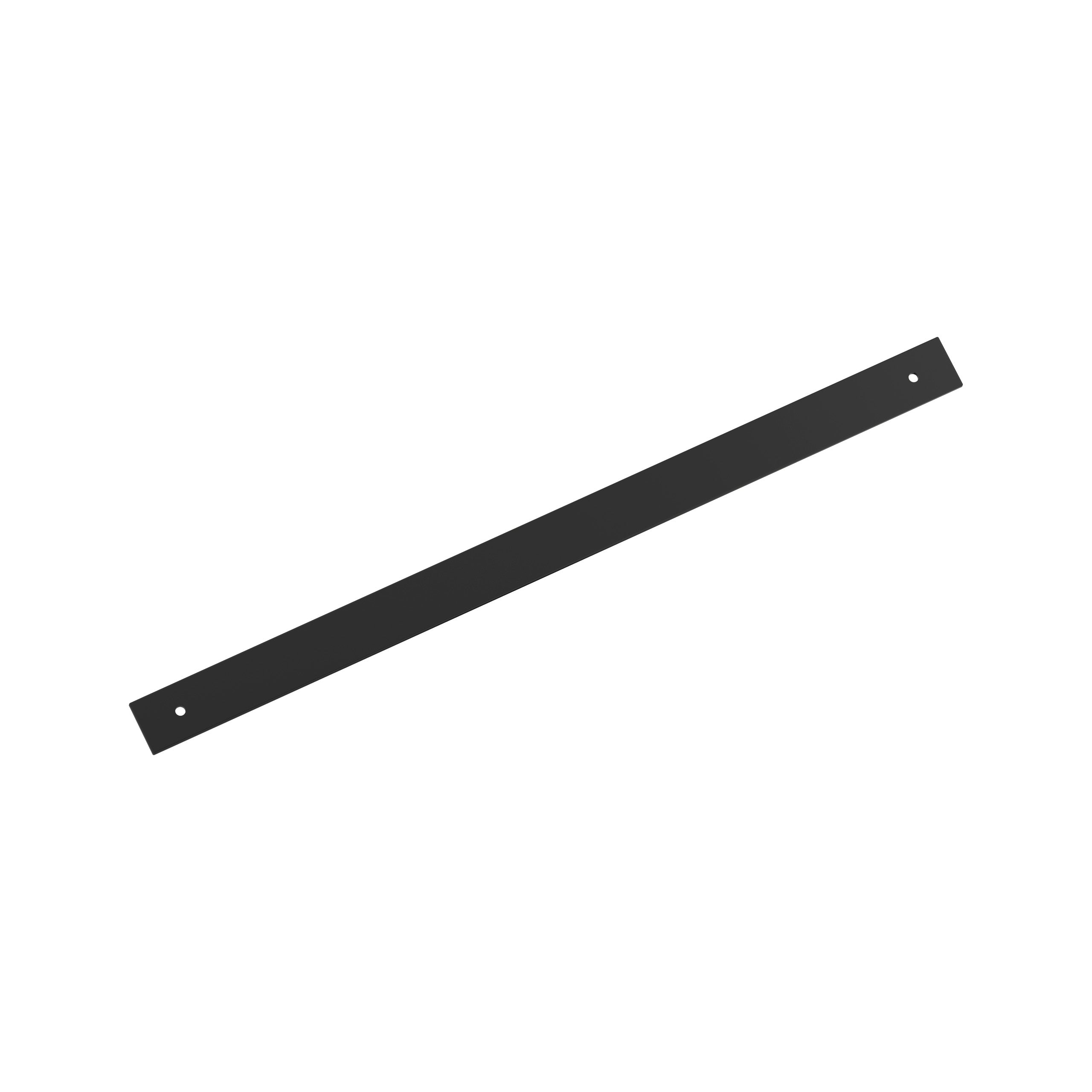 Ladera 18 inch (457mm) Center-to-Center Rectangle Matte Black Cabinet Pull Backplate