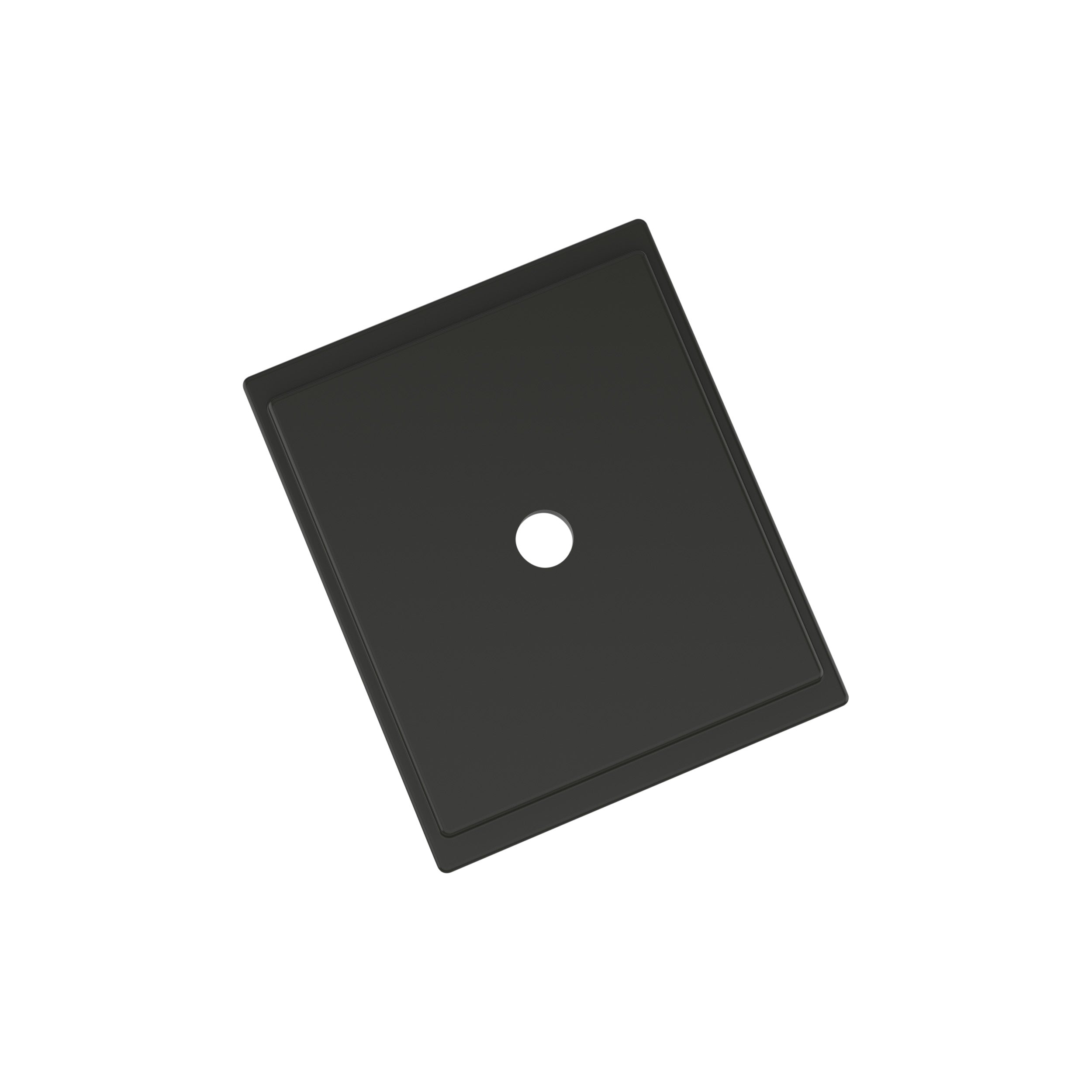 Maymont 1-5/8 inch (41mm) Length Square Matte Black Cabinet Knob Backplate