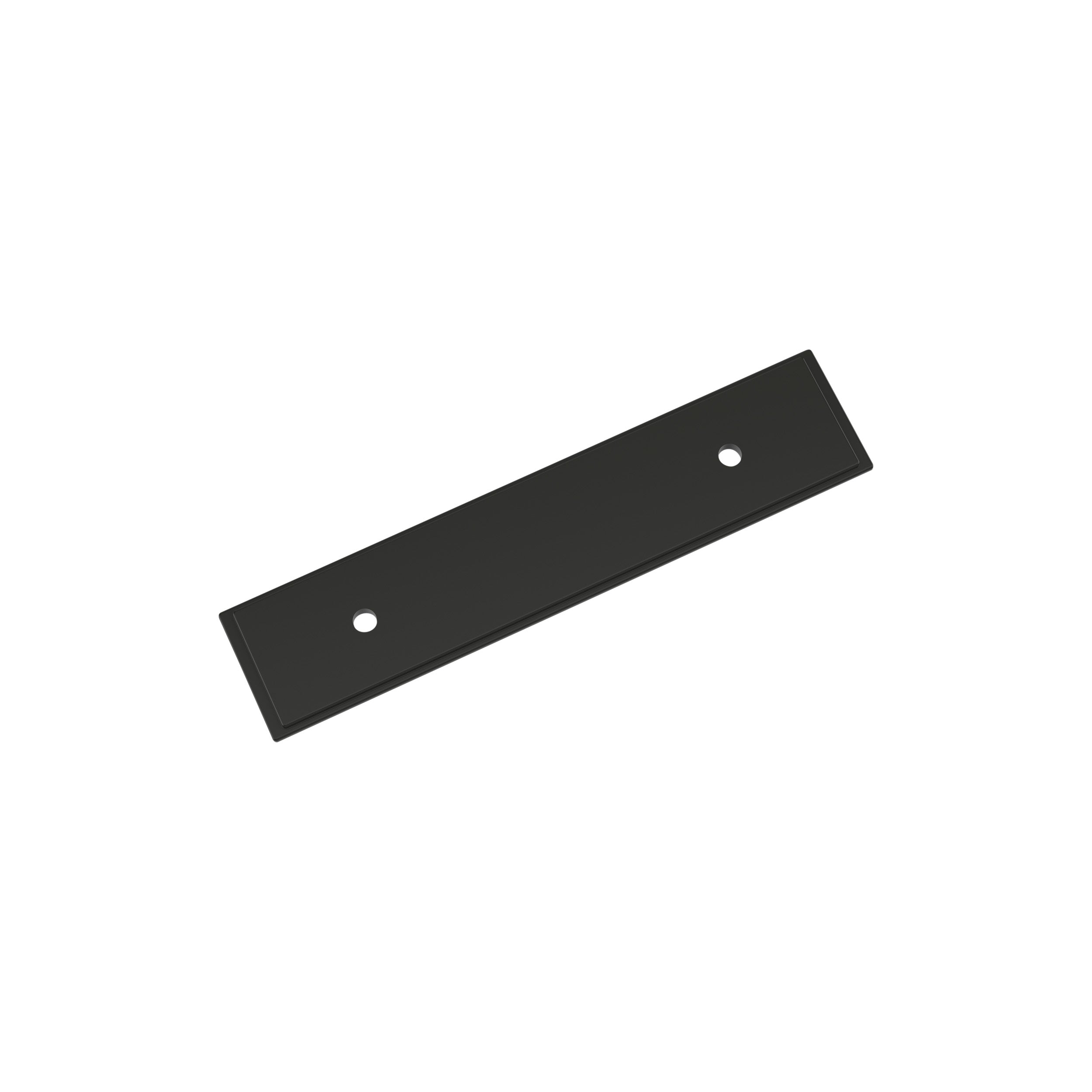 Maymont 3 inch (76mm) Center-to-Center Rectangle Matte Black Cabinet Pull Backplate