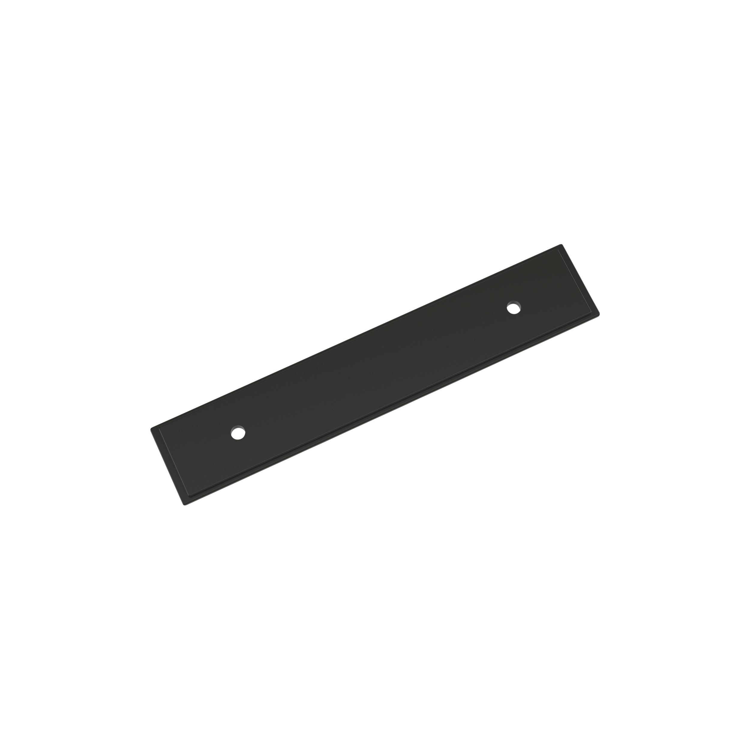 Maymont 3-3/4 inch (96mm) Center-to-Center Rectangle Matte Black Cabinet Pull Backplate