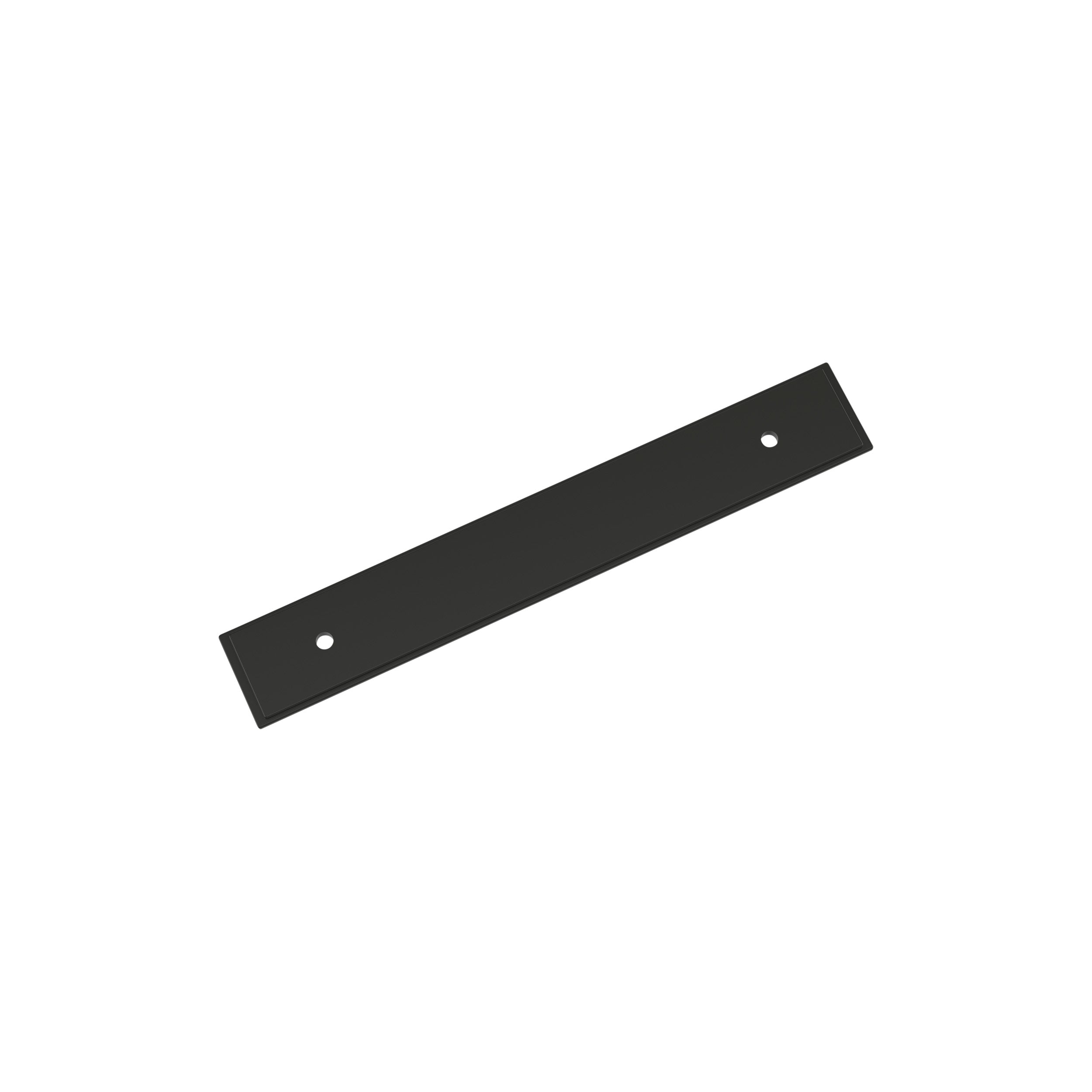 Maymont 5-1/16 inch (128mm) Center-to-Center Rectangle Matte Black Cabinet Pull Backplate