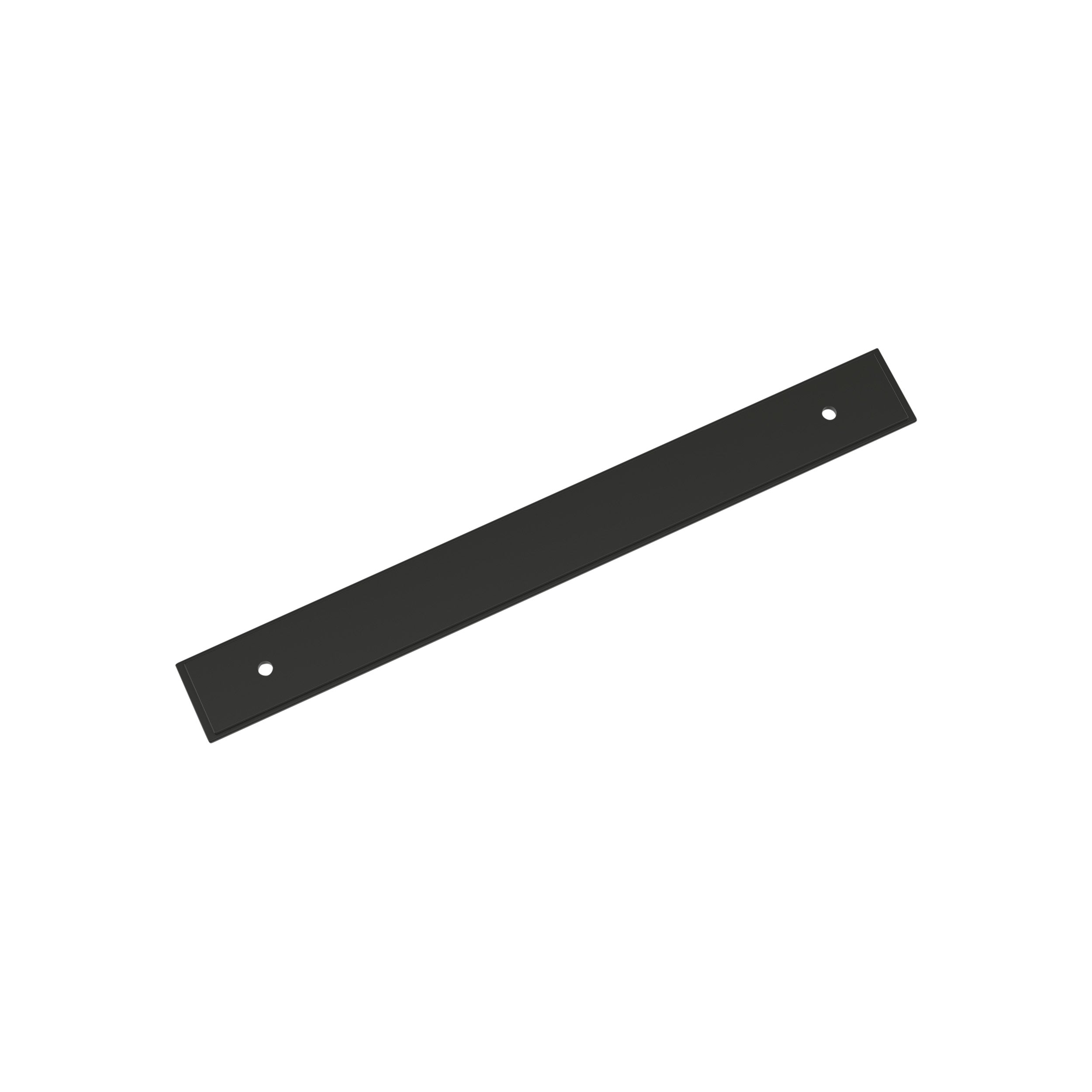 Maymont 7-9/16 inch (192mm) Center-to-Center Rectangle Matte Black Cabinet Pull Backplate