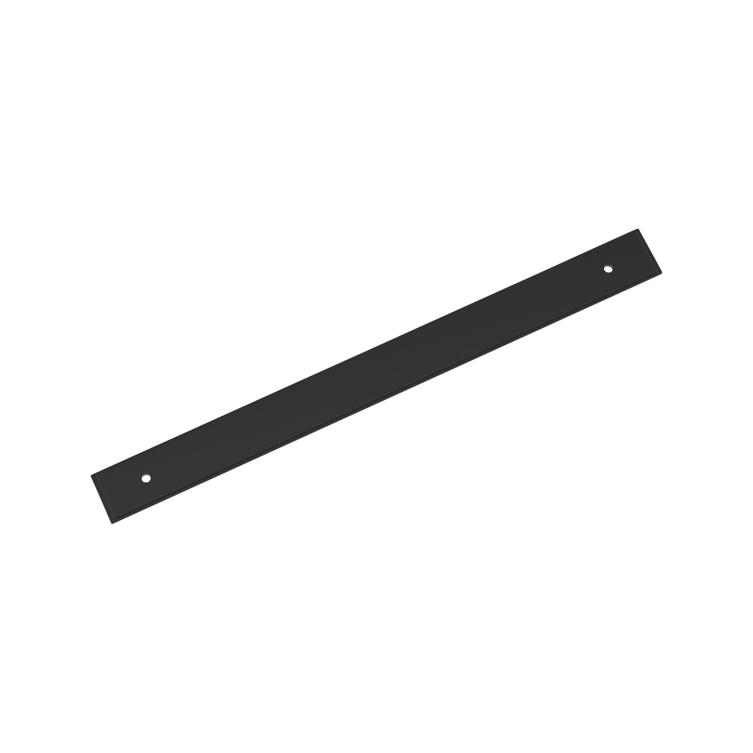 Maymont 10-1/16 inch (256mm) Center-to-Center Rectangle Matte Black Cabinet Pull Backplate