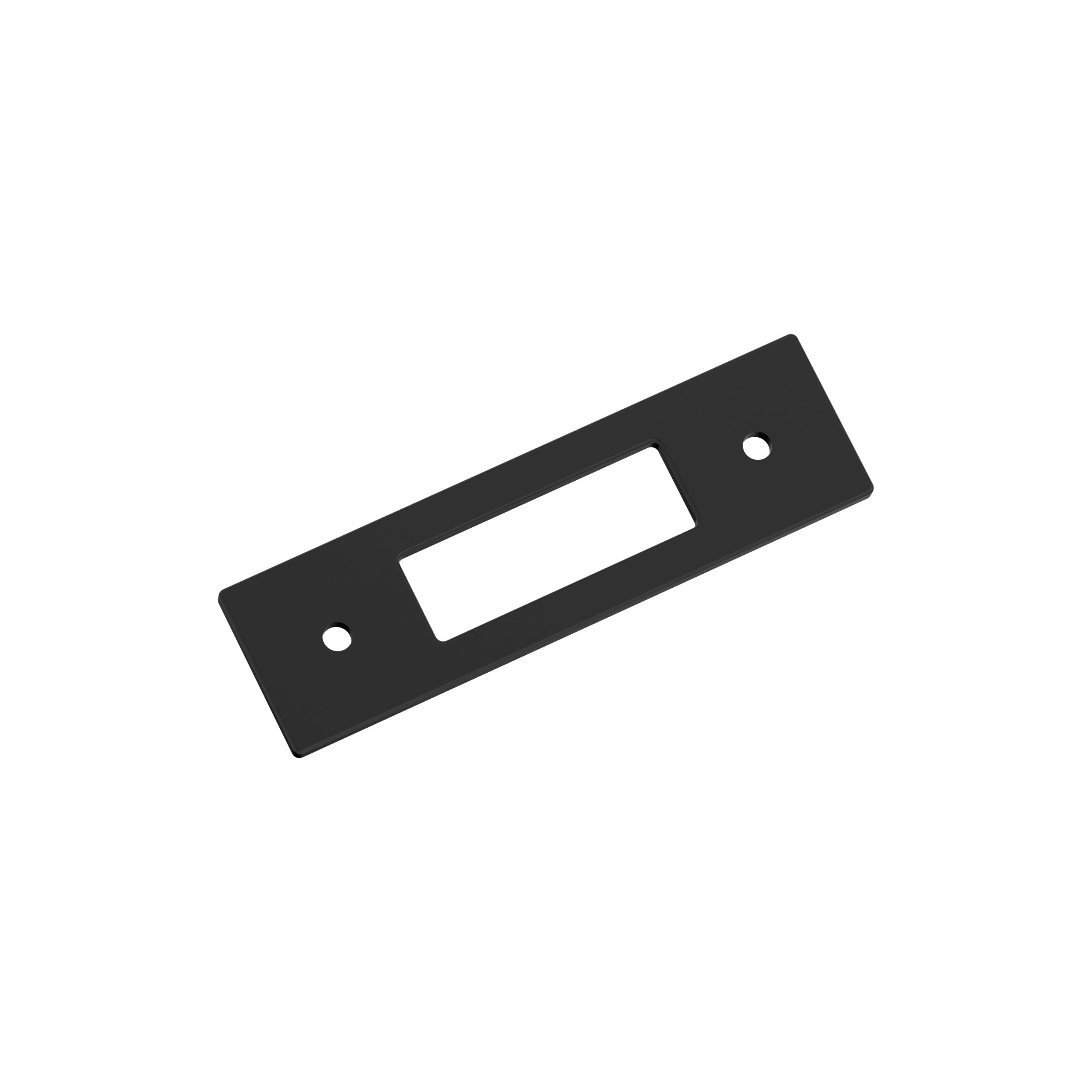 Medora 3 inch (76mm) Center-to-Center Rectangle Matte Black Cabinet Pull Backplate