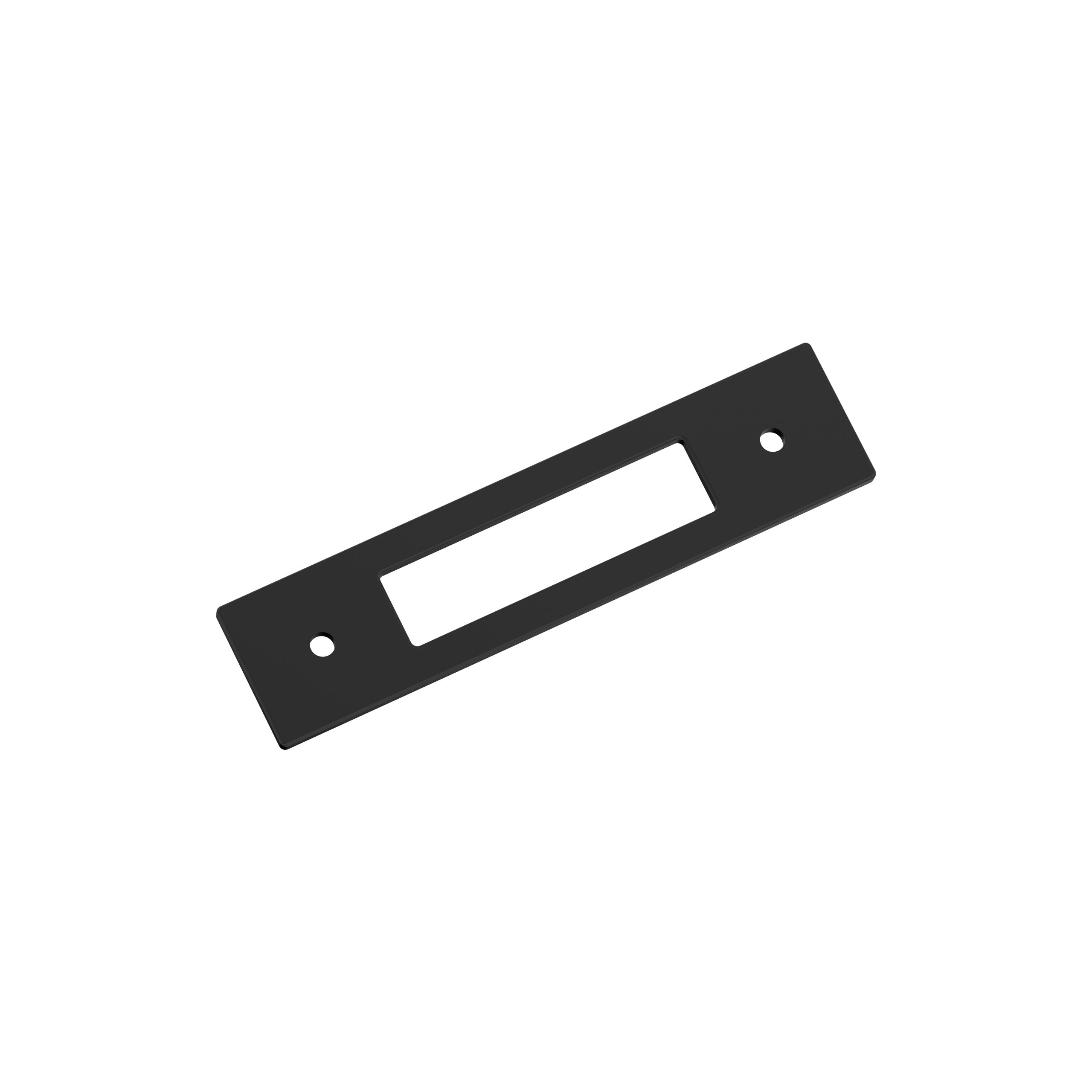 Medora 3-3/4 inch (96mm) Center-to-Center Rectangle Matte Black Cabinet Pull Backplate