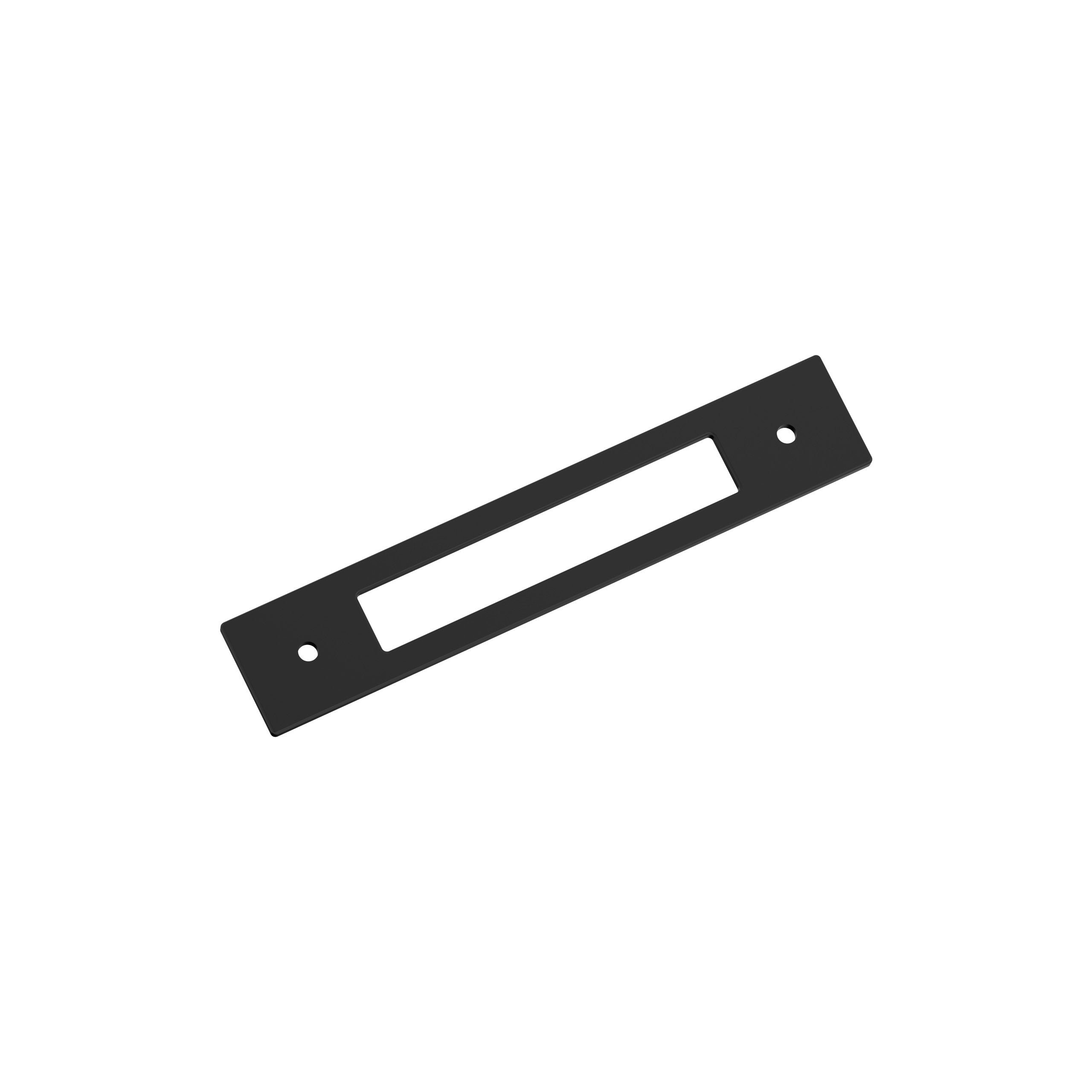 Medora 5-1/16 inch (128mm) Center-to-Center Rectangle Matte Black Cabinet Pull Backplate