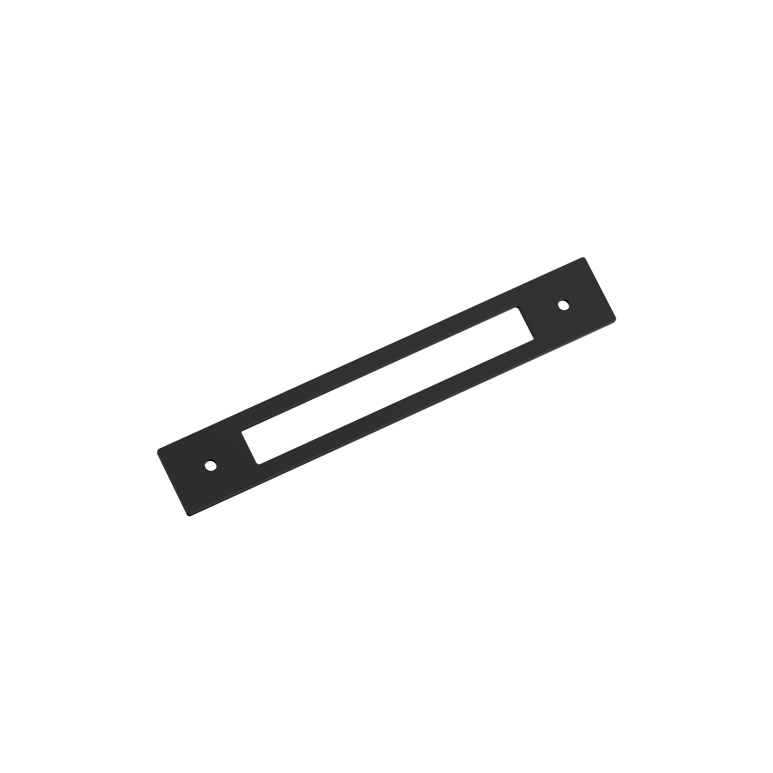 Medora 6-5/16 inch (160mm) Center-to-Center Rectangle Matte Black Cabinet Pull Backplate