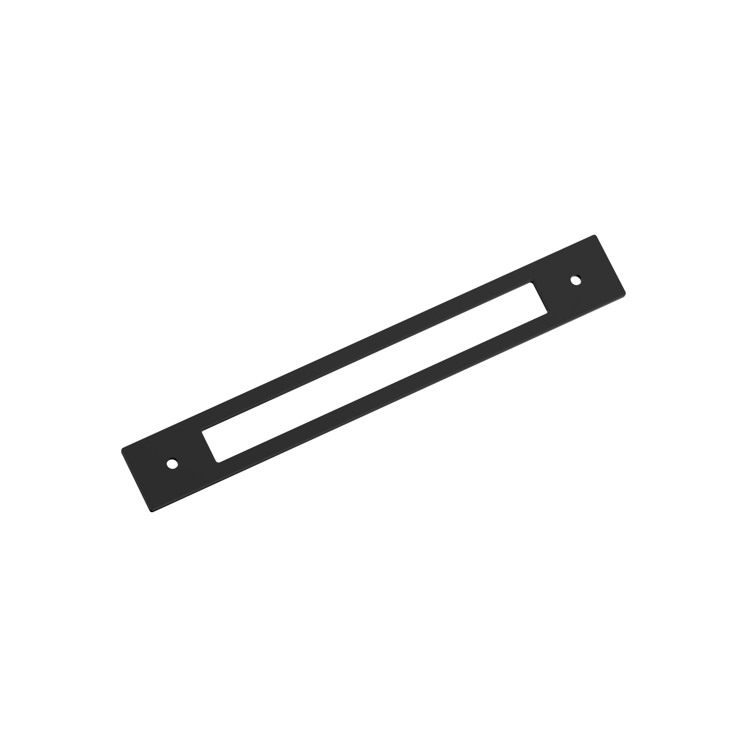 Medora 7-9/16 inch (192mm) Center-to-Center Rectangle Matte Black Cabinet Pull Backplate