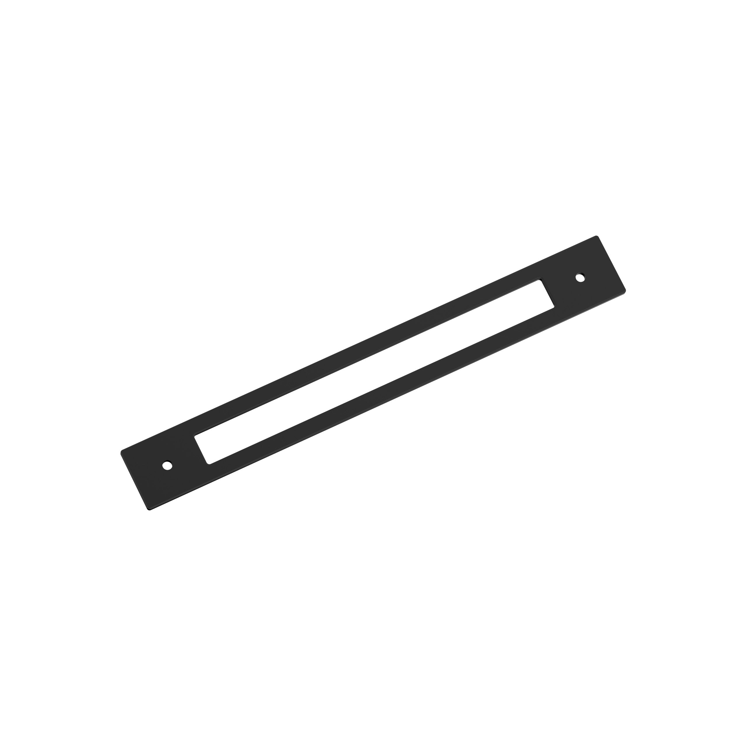 Medora 8-13/16 inch (224mm) Center-to-Center Rectangle Matte Black Cabinet Pull Backplate